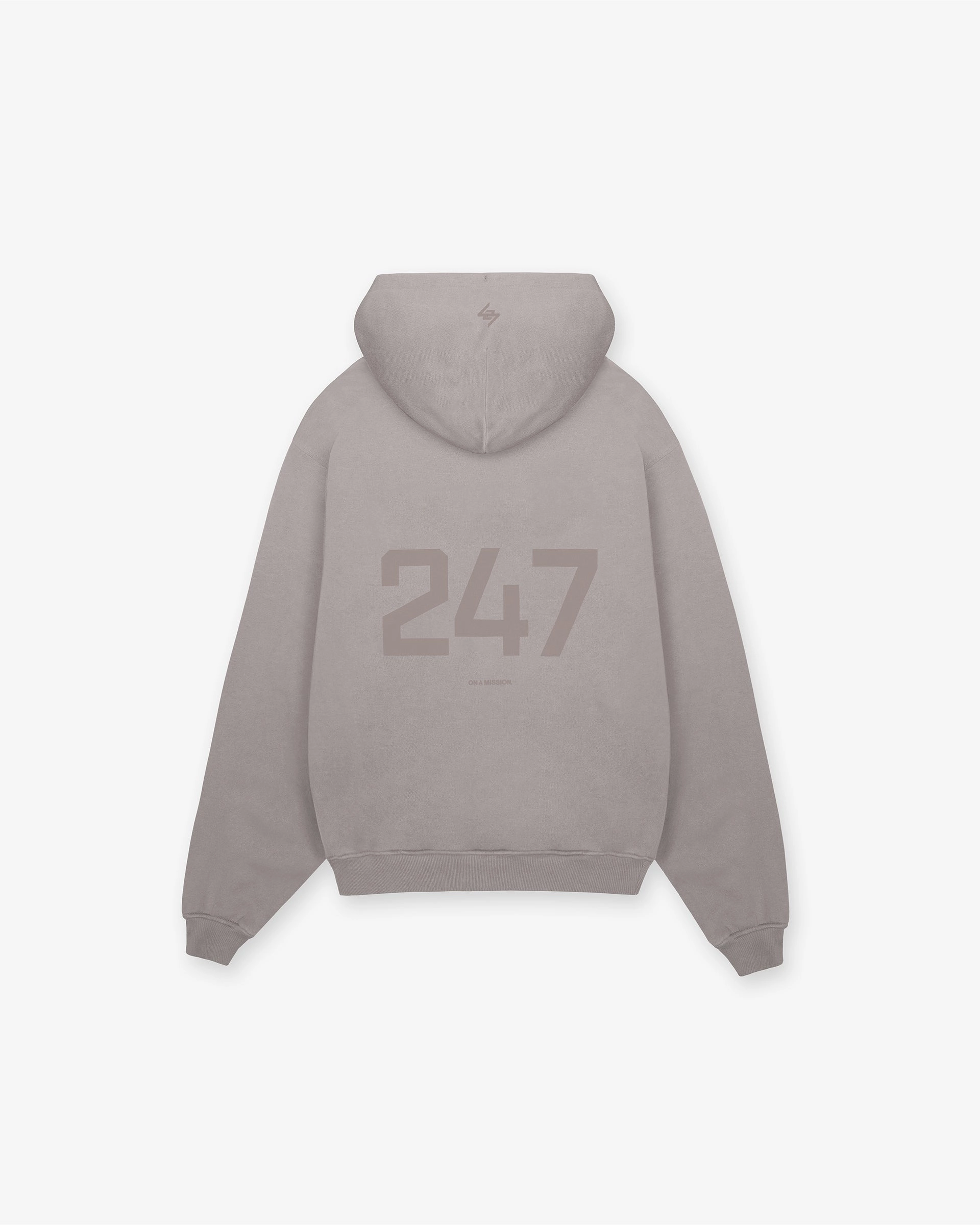 Fashion Smart Logo Patch 247 Oversized Hoodie - Cinder