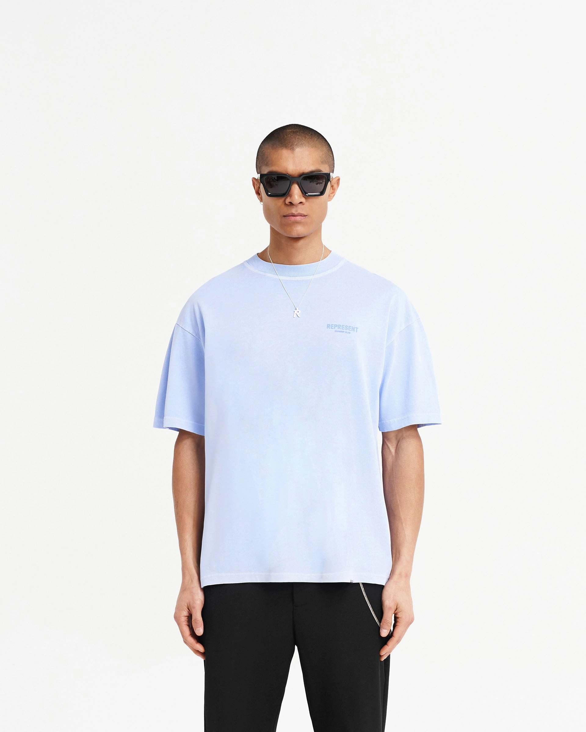 Represent Owners Club T-Shirt - Vista Blue Classic Look
