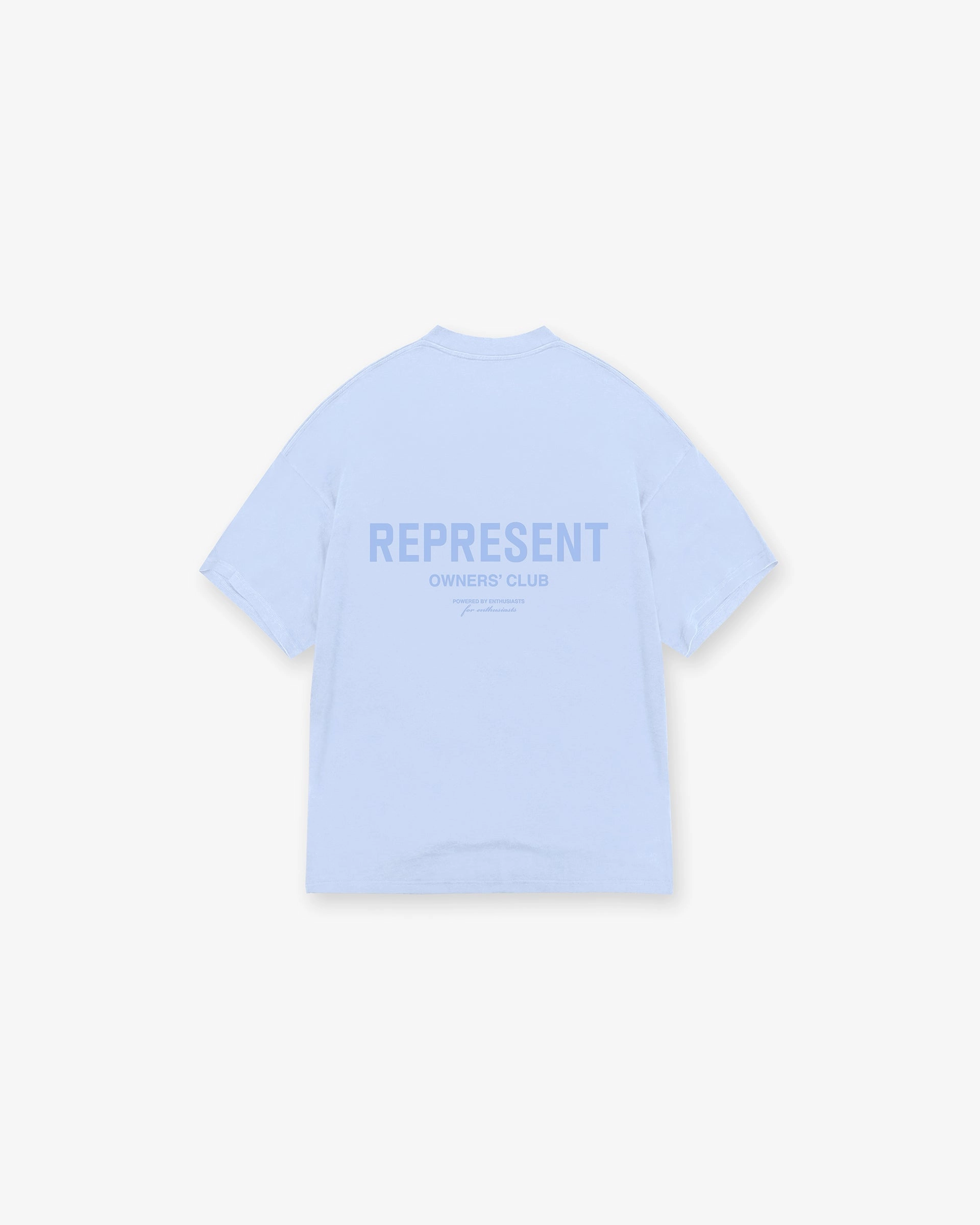 Represent Owners Club T-Shirt - Vista Blue Perfect for Layering Chill Design