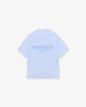Represent Owners Club T-Shirt - Vista Blue Perfect for Layering Chill Design