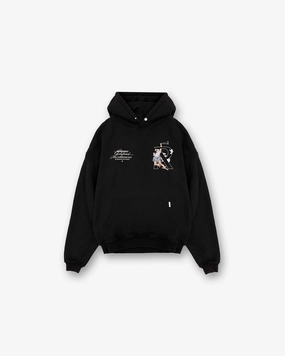 Hermes Hoodie - Jet Black Cozy Energy Body Fit