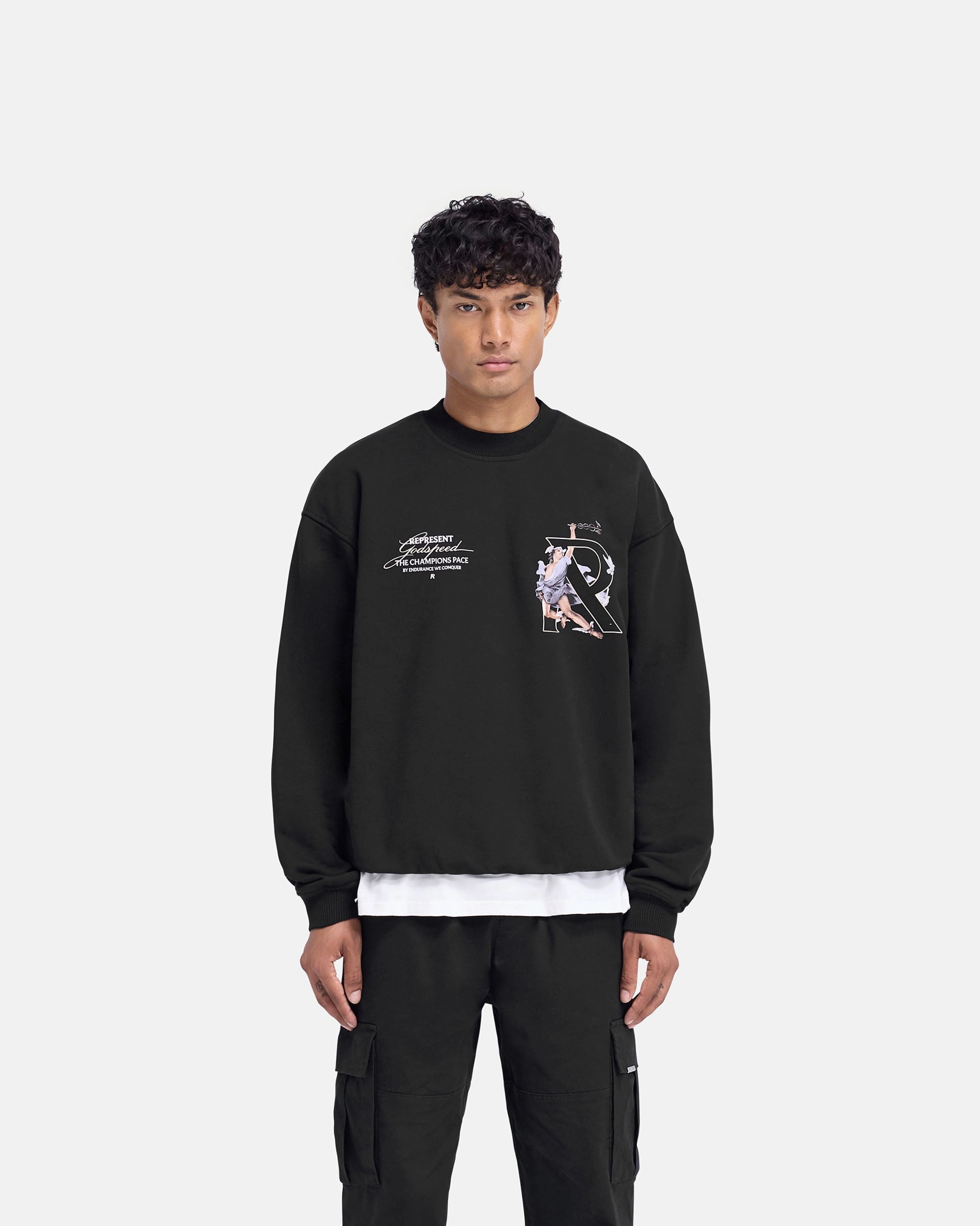 Flatlock Seam Construction Hermes Sweater - Jet Black
