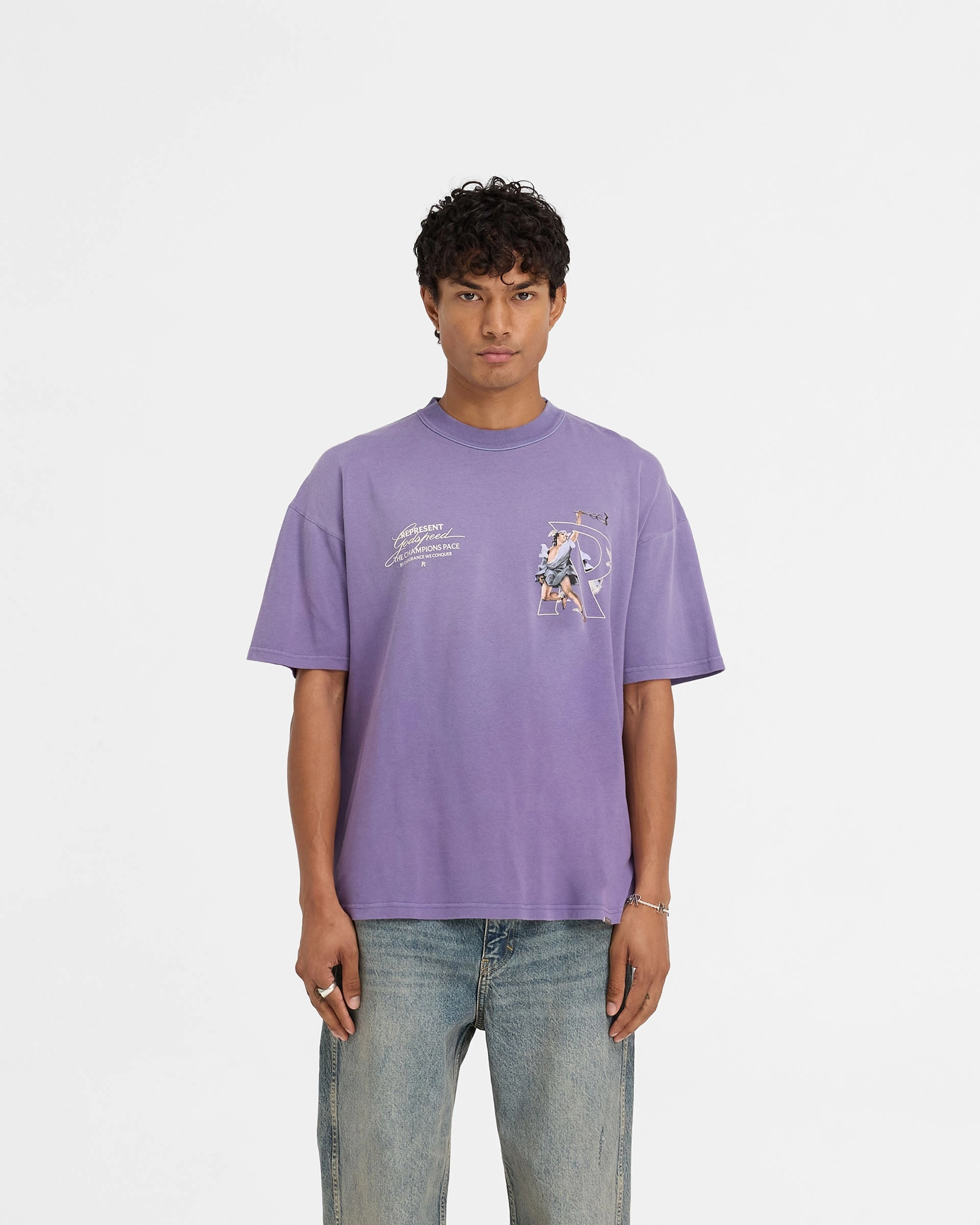 Unisex versatility Sleek And Stylish Hermes T-Shirt - Purple