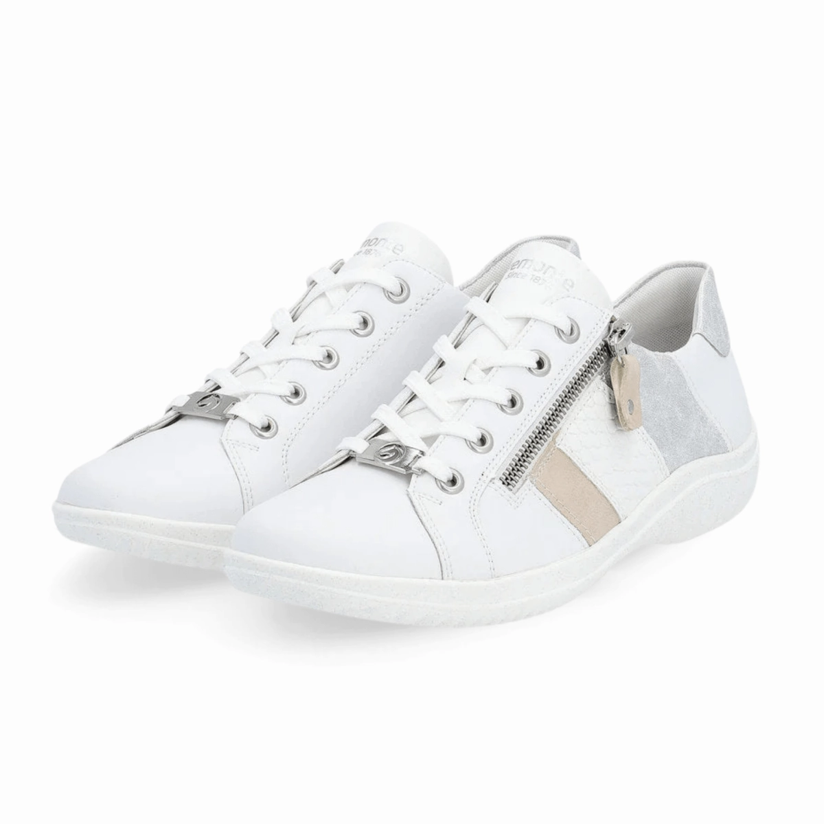 Impact Diffusing Plate Quick Outfits Rieker Woman's Louann D1E00-81 White/Rose/Ice