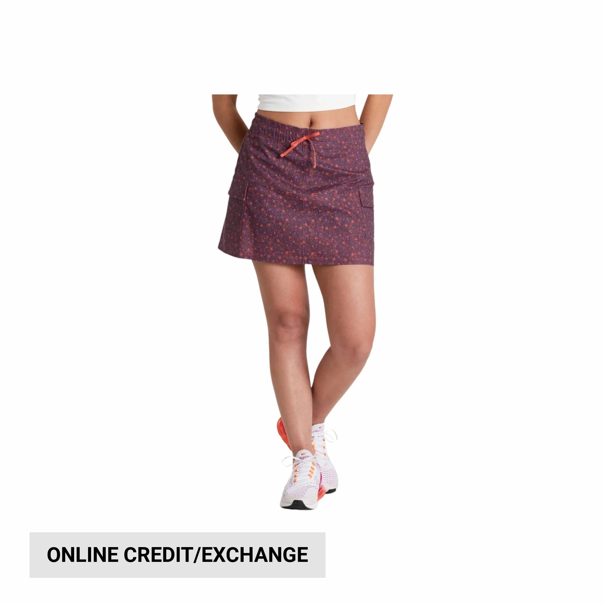 Kuhl Women's Kruiser Getaway Skort - Orchid Print Polished Cut Holiday Travel