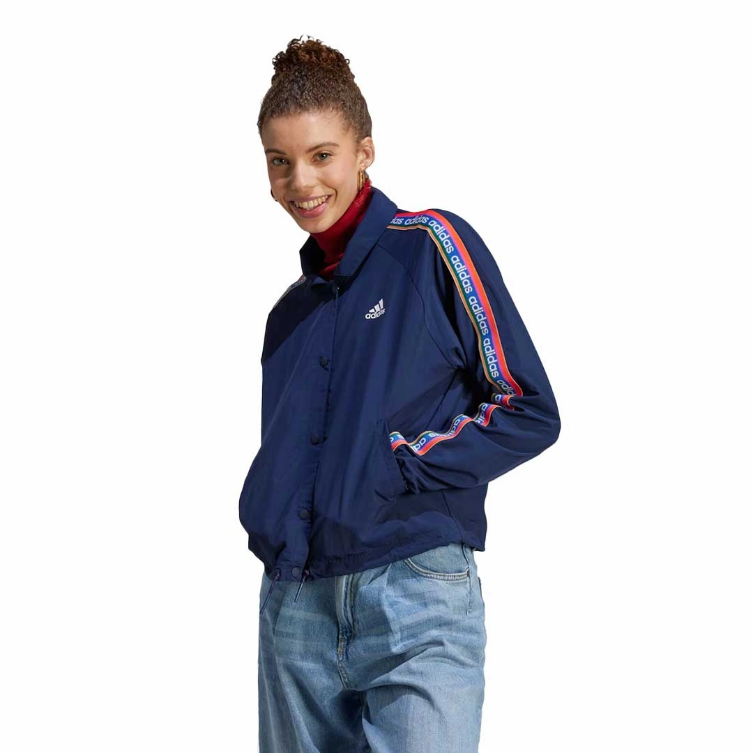 Roll Up Storage Design Quick Dry Technology adidas - Women's adidas x FARM Rio Coach Jacket (IM2366)