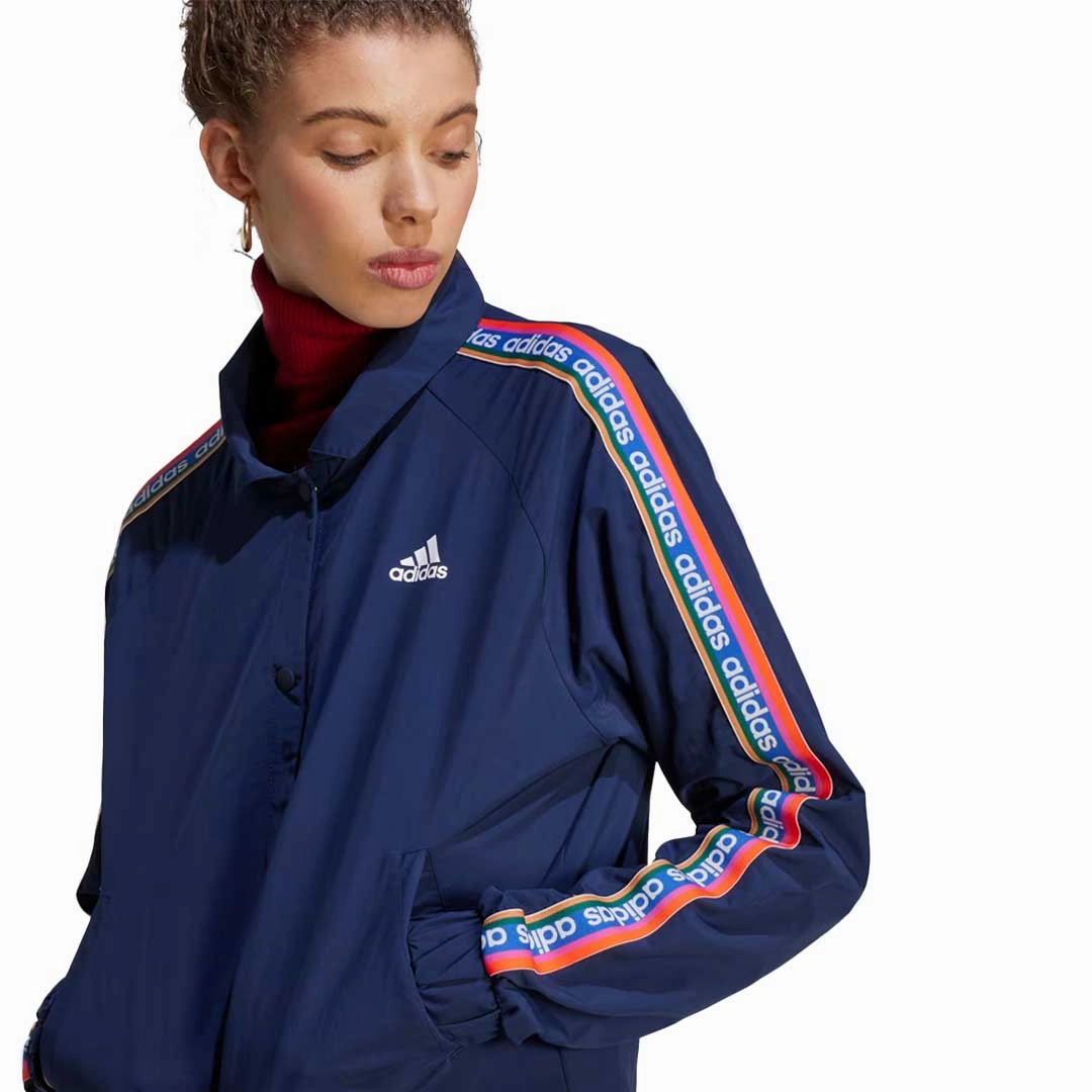 Ergonomic Shoulder Cut Erasable Stains Treatment adidas - Women's adidas x FARM Rio Coach Jacket (IM2366)