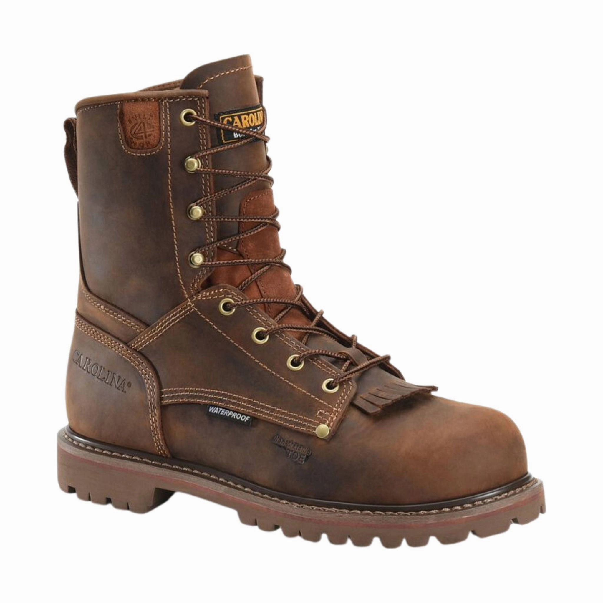 Carolina Men's 28 Series 8 Inch Waterproof Composite Toe Work Boots - Brown Tough Build Tough Terrain