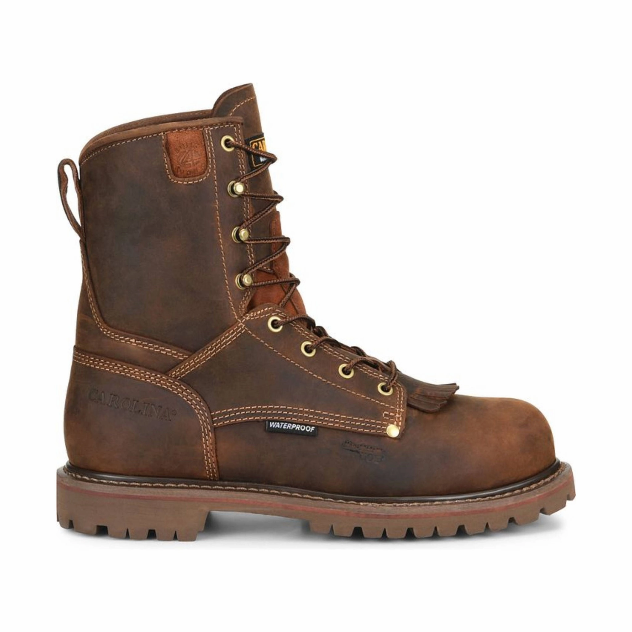 Reinforced Form Adventure Journey Carolina Men's 28 Series 8 Inch Waterproof Composite Toe Work Boots - Brown