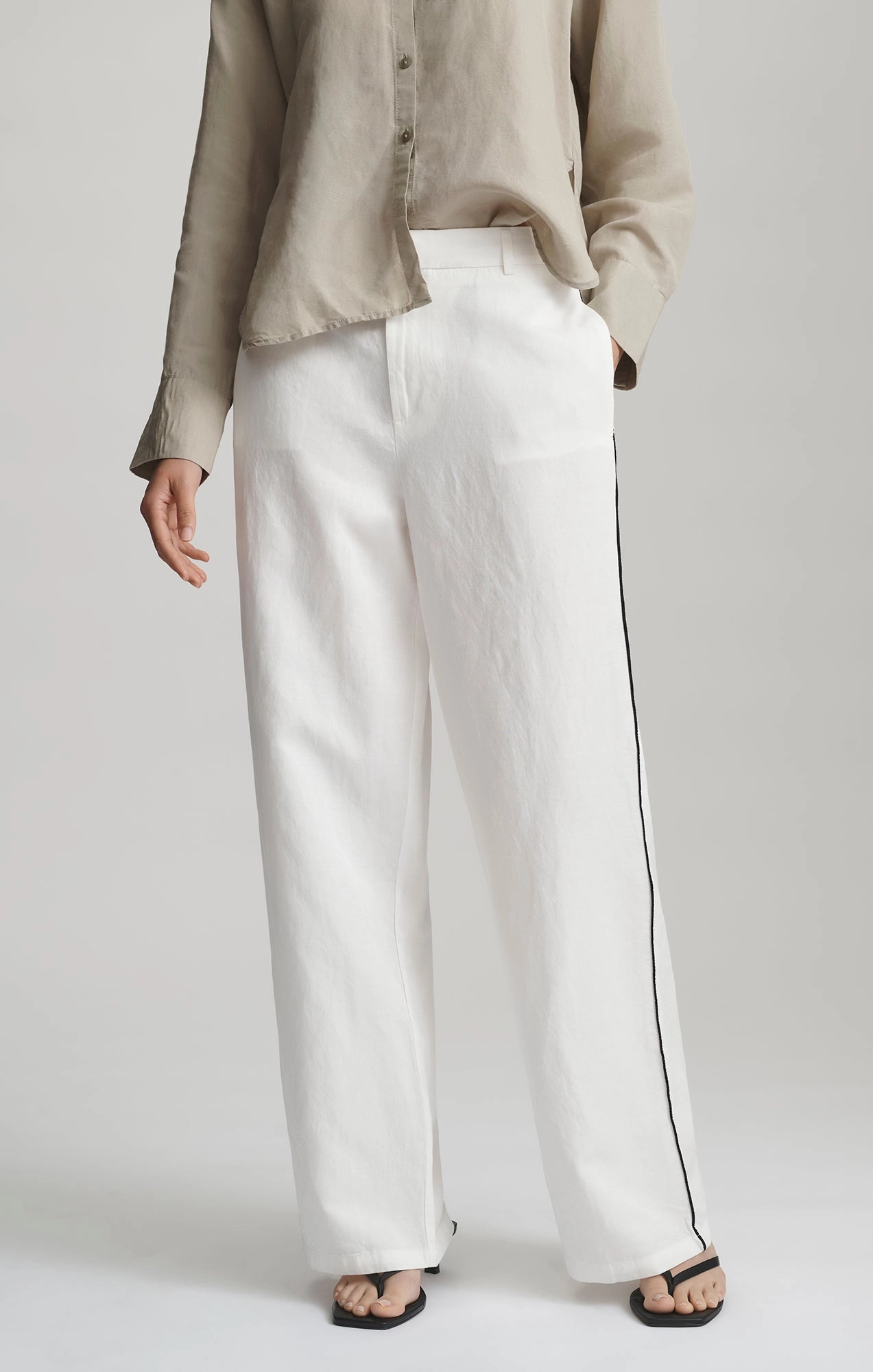 Effortless Layer WIDE LEG TENCEL? PANTS IN COCONUT MILK