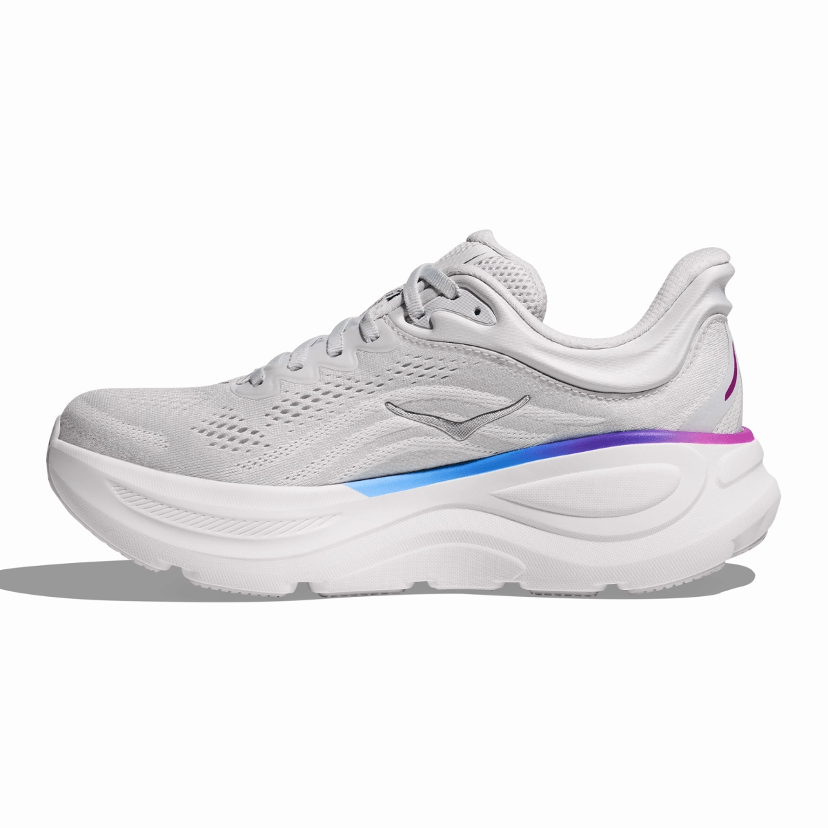 Impact Resistant Cushioning Hoka One One Women's Bondi 9 Cosmic Grey/White