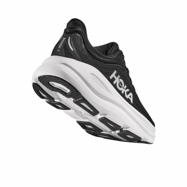 Hoka Women's Bondi 9 Black/White Air Channel Design Waterproof Material