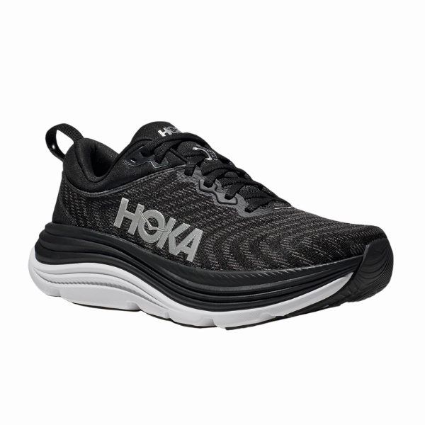 HOKA Women's Gaviota 5 (Medium) Black/White Adaptable to different paces multi - purpose shoe use