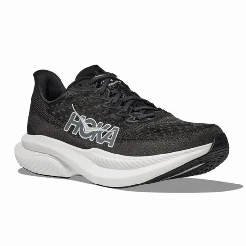 Stable GPS - enabled HOKA Women's Mach 6 (Medium Width) Black/White