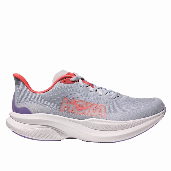 running on uneven ground plain - design shoes HOKA Women's Mach 6 Wide Grey/Orange