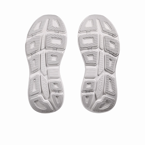 bendable running shoes Ultra Breathable Knit Hoka Women's Wide Bondi 9 Cosmic Grey/White