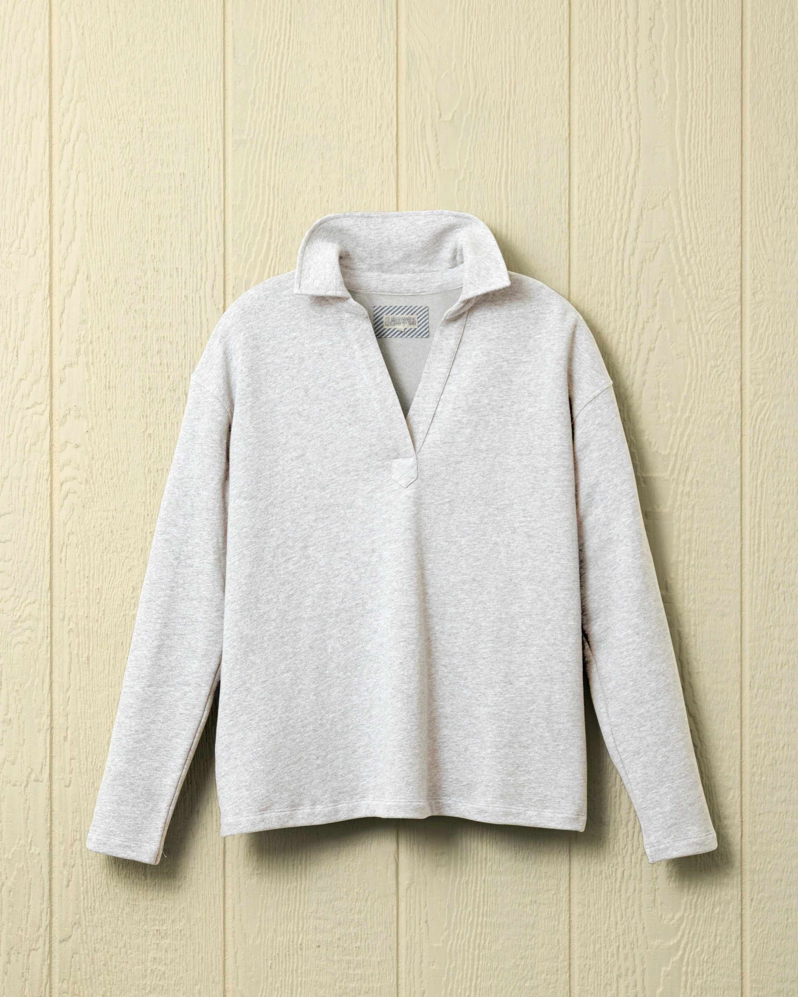 Inlet Pullover in Collegiate Loopback Terry Tailored Placket