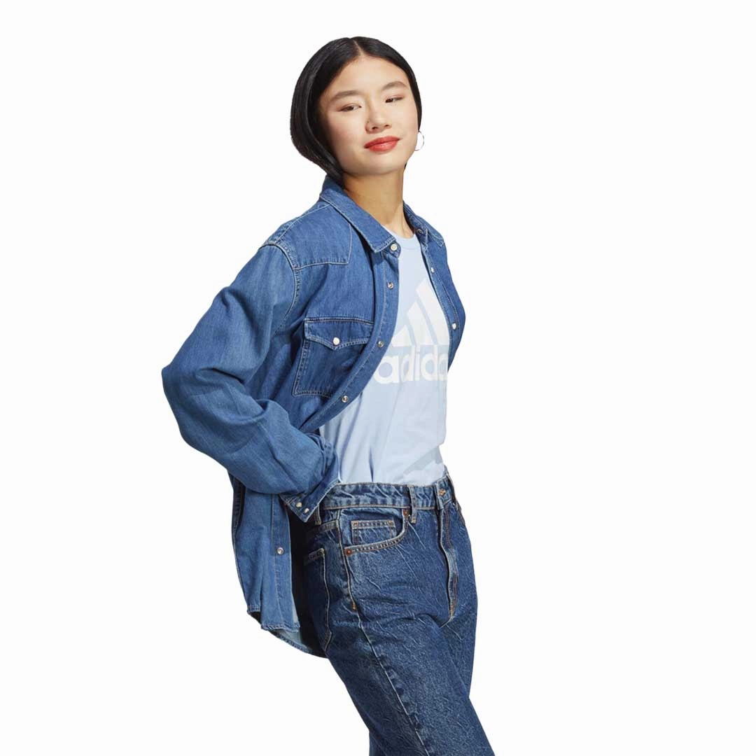 adidas - Women's Essentials Logo T-Shirt (IC0637) High Collar Structure