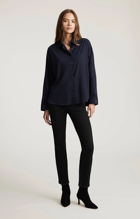 KENDRA STRAIGHT LEG IN DARK SMOKE FLEX BLUE Couple Look Lightweight Luxury Minimalist