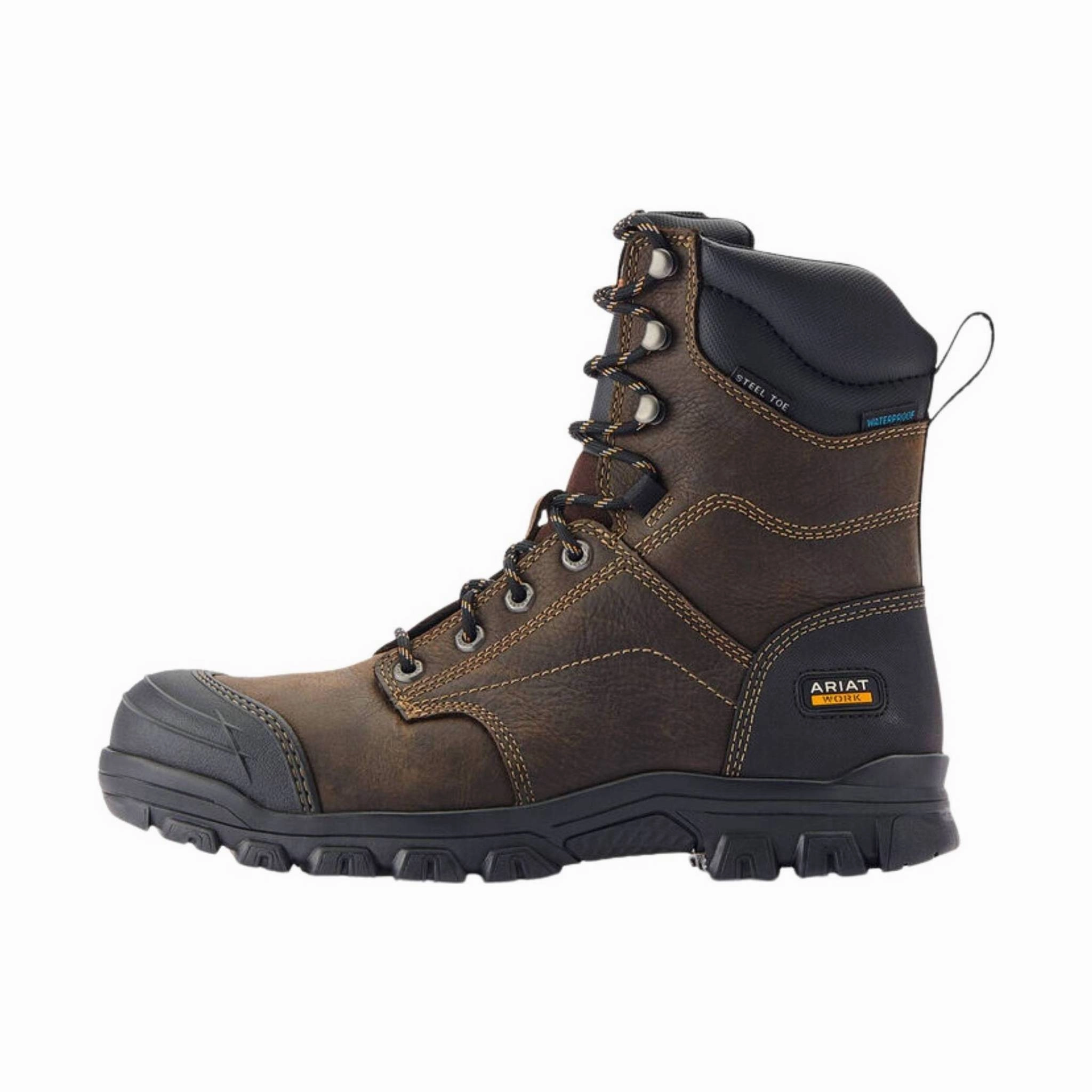 Weekend Fit Ariat Men's Treadfast 8 Inch Waterproof Steel Toe Work Boot - Dark Brown