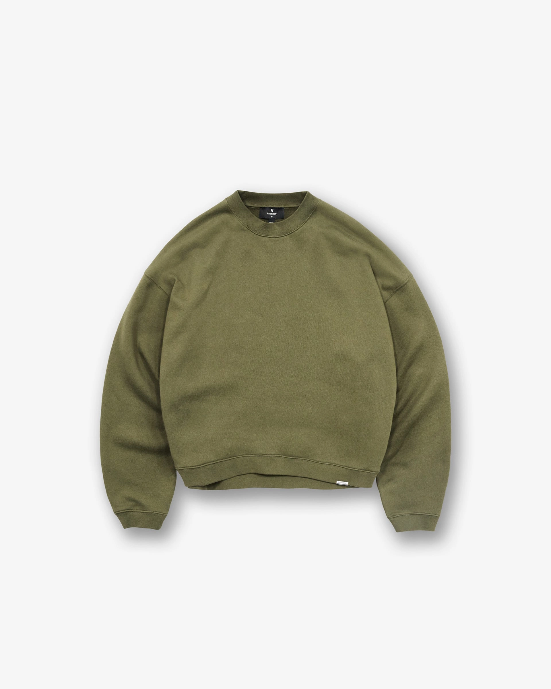 Durable Blends Initial Boxy Sweater - Army Green