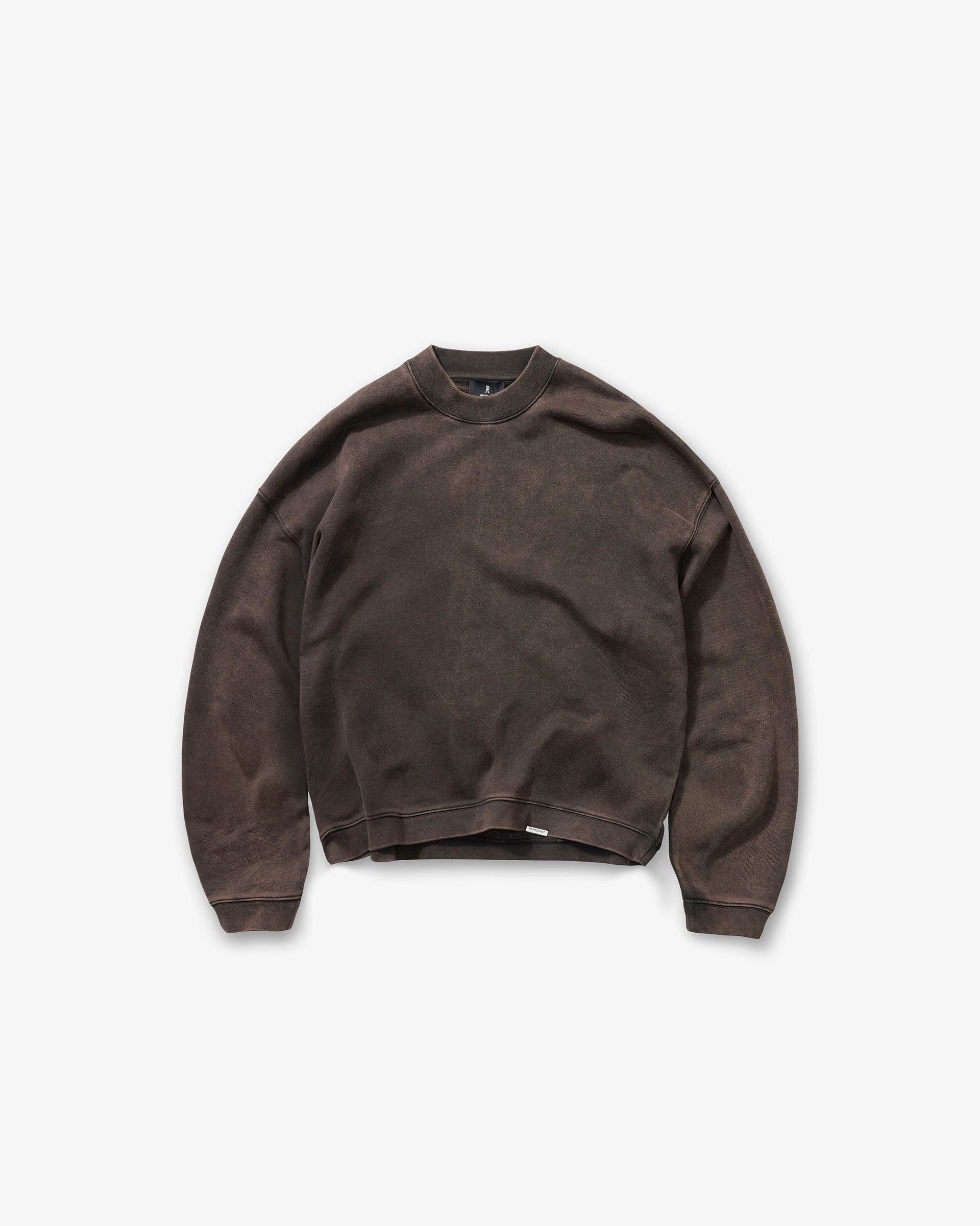 Chill Style Four Way Stretch Initial Boxy Sweater - Coffee