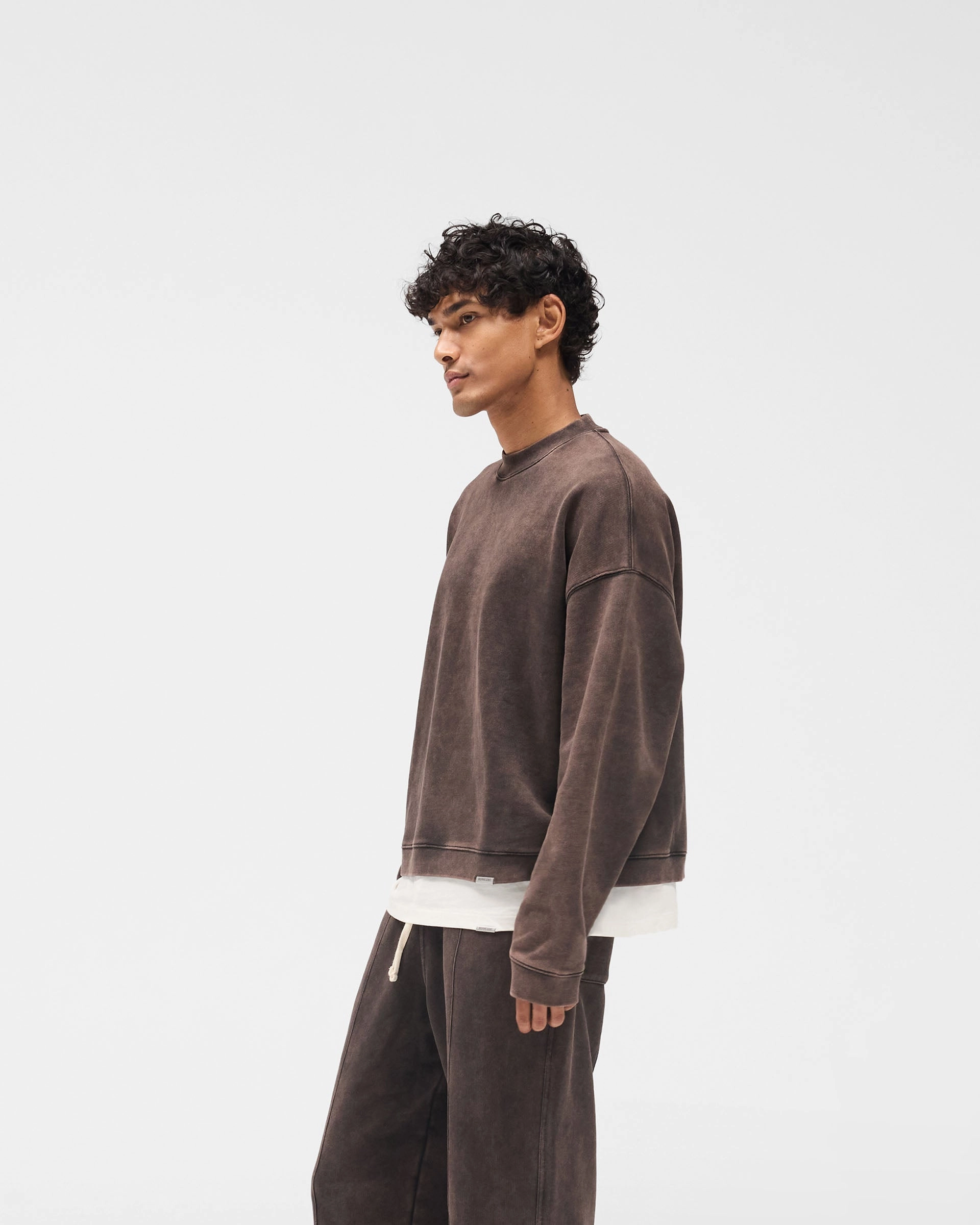 Initial Boxy Sweater - Coffee Easy Layering No Fuss