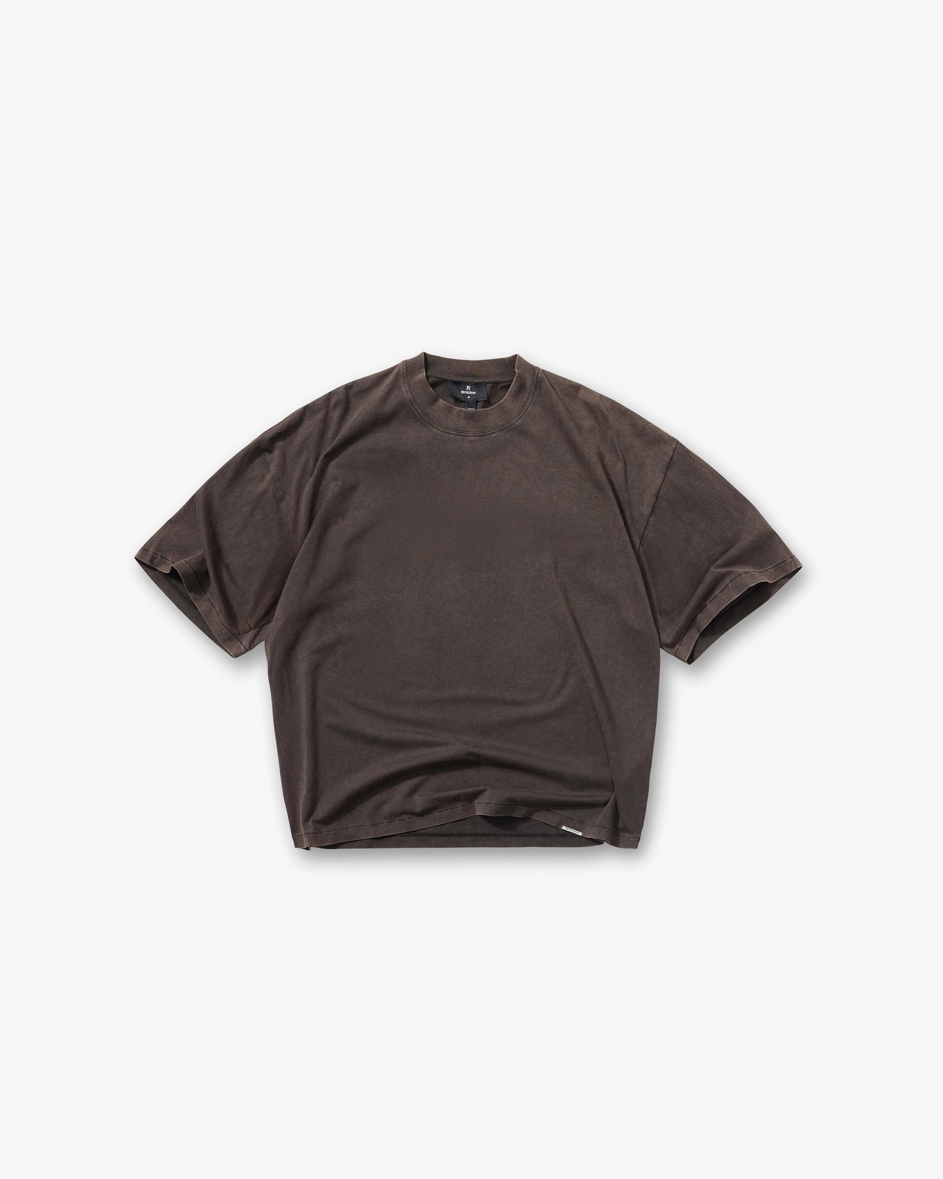 UV protected Initial Boxy T-Shirt - Coffee