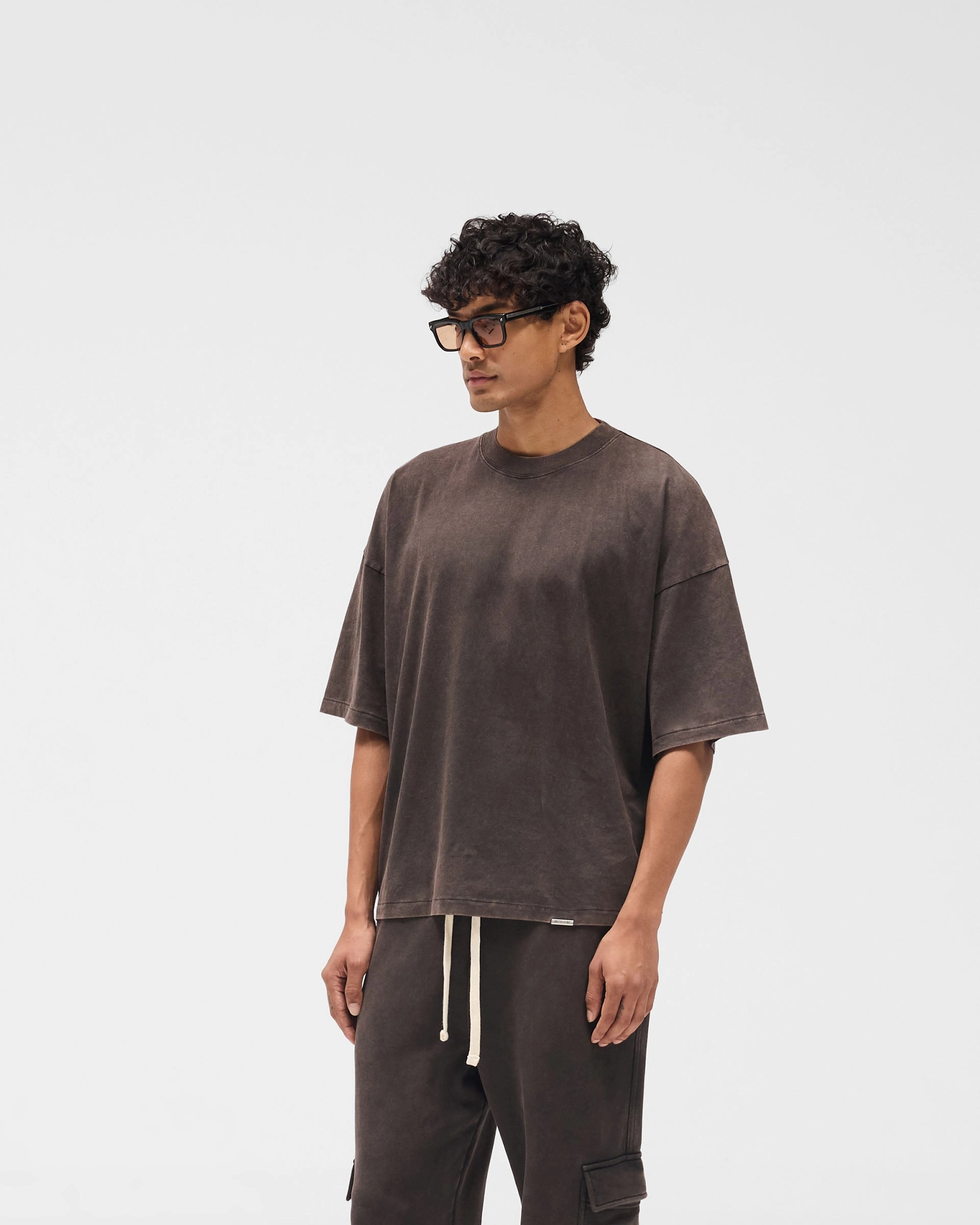 Initial Boxy T-Shirt - Coffee Casual and Soft Weekend Ready