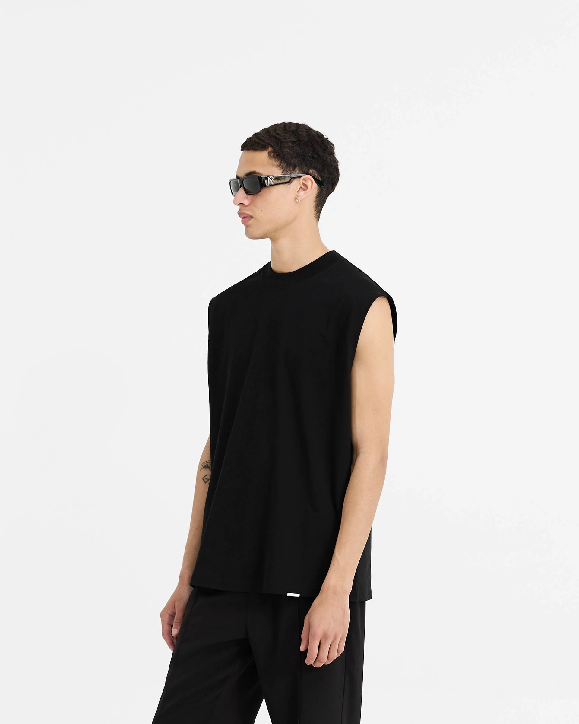 Initial Boxy Tank - Black Seasonal Trend