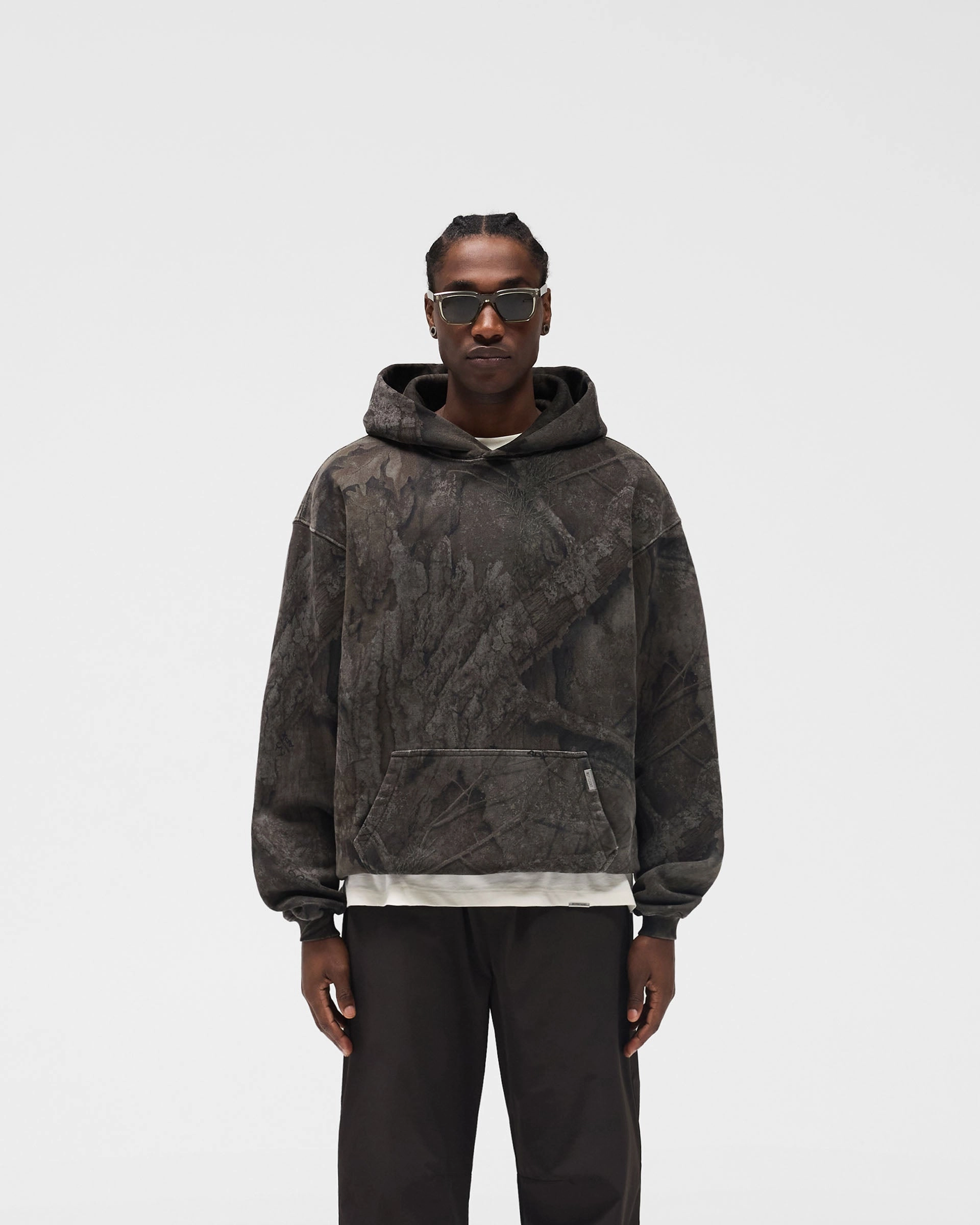 Comfort Stretch Wear Initial Overdye Realtree? Oversized Hoodie - Overdyed Black