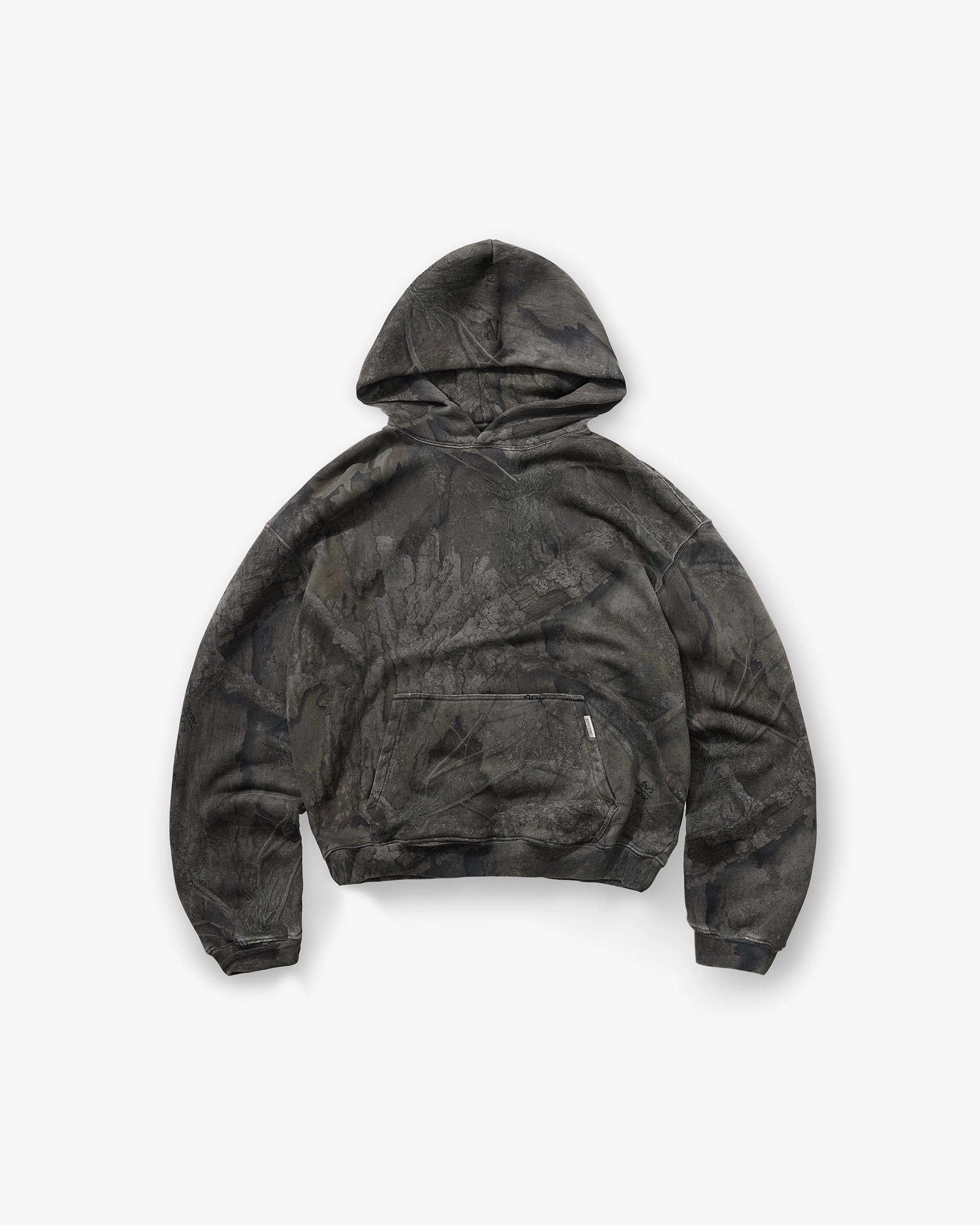 short sleeves Initial Overdye Realtree? Oversized Hoodie - Overdyed Black