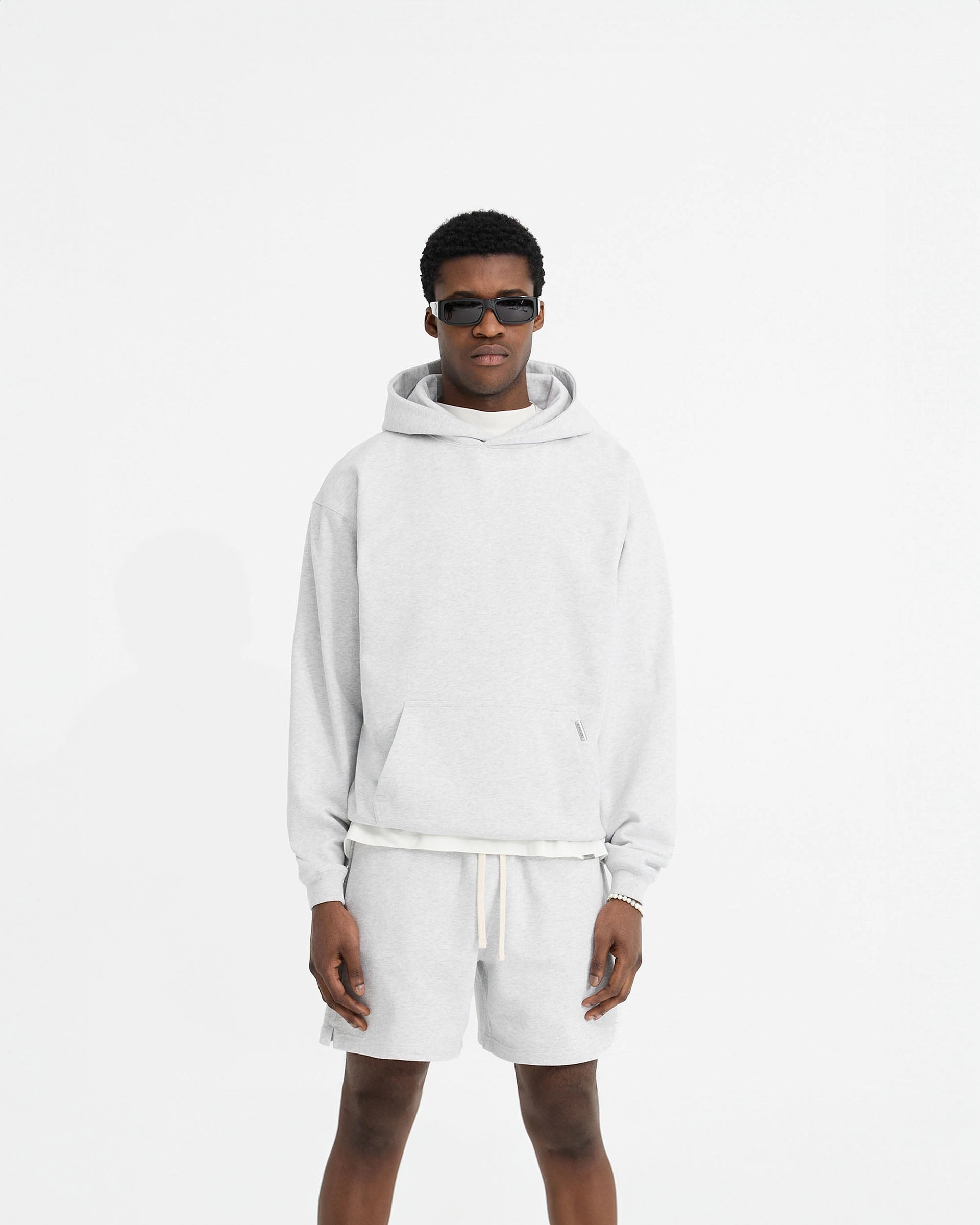 Initial Oversized Hoodie - Ice Grey Marl scooter clothes