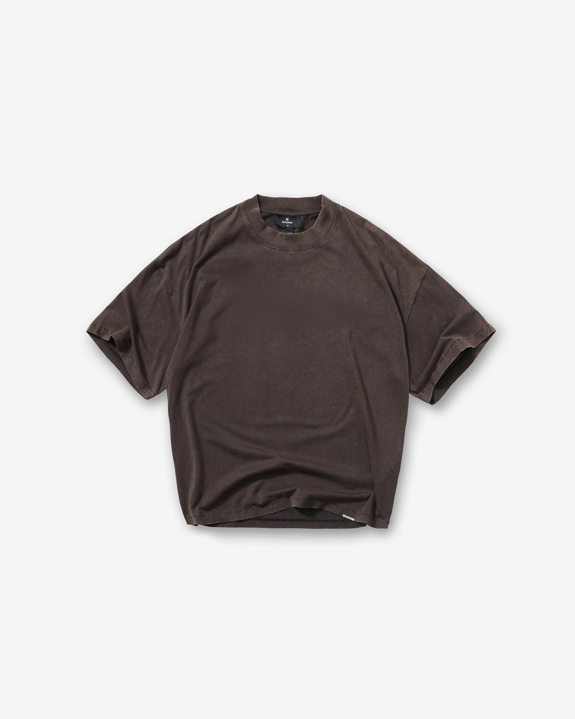Initial Oversized T-Shirt - Coffee Layered Neckline Perfect Design