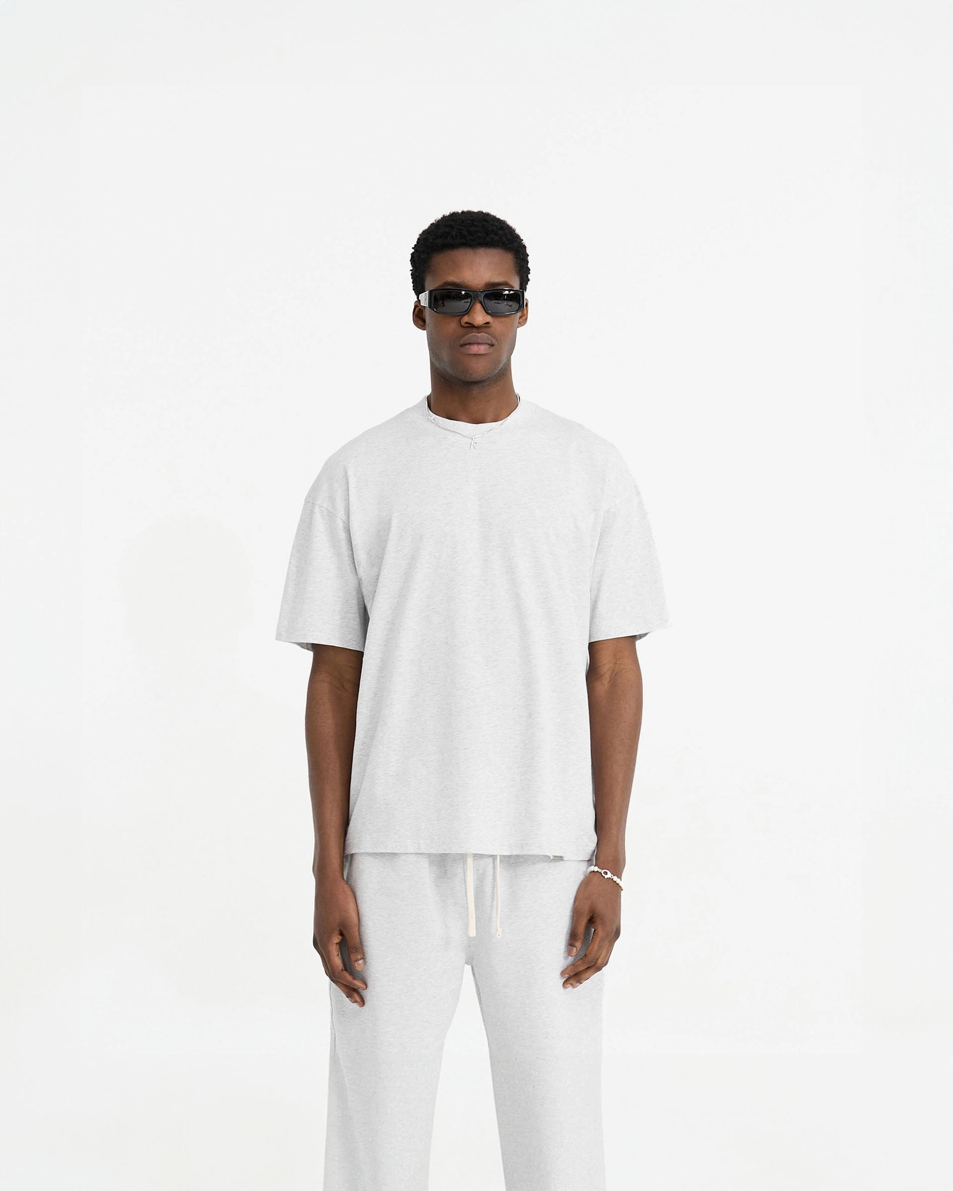 Initial Oversized T-Shirt - Ice Grey Marl MultipurposeUse
