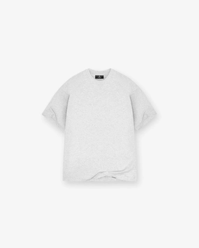 Initial Oversized T-Shirt - Ice Grey Marl Chilly Day Comfort AllSeasonWear