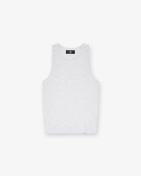 Comfort Stretch Wear Sweat Absorbent Initial Rib Vest - Ice Grey Marl