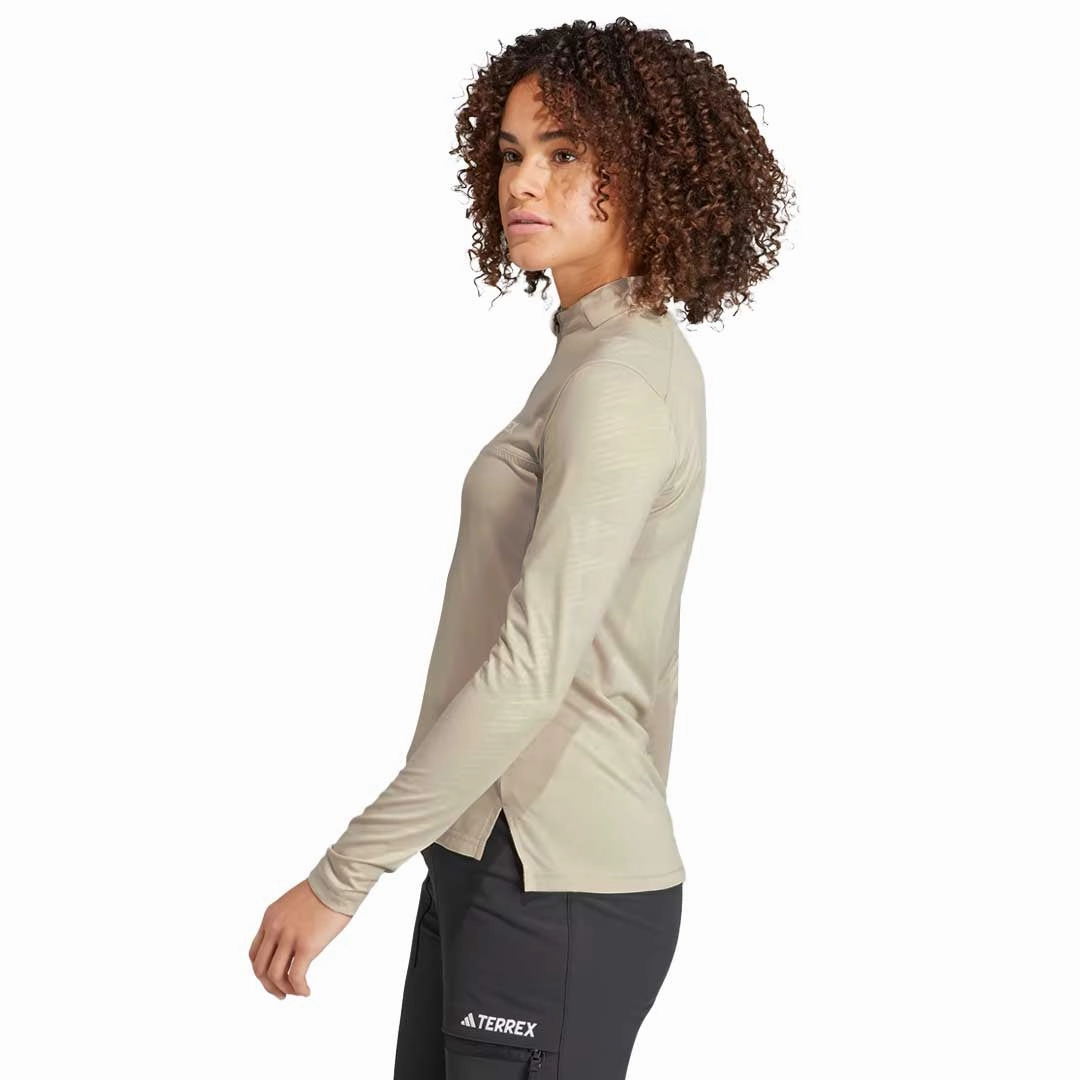 adidas - Women's Terrex Multi Half Zip Long Sleeve Top (HZ6265) Dry Fast