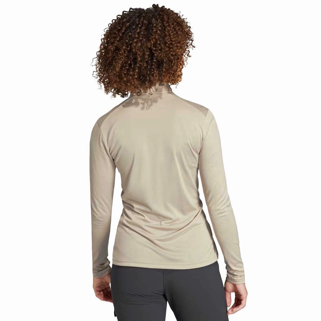 Eco Certified Textile Taped Seam Waterproofing adidas - Women's Terrex Multi Half Zip Long Sleeve Top (HZ6265)