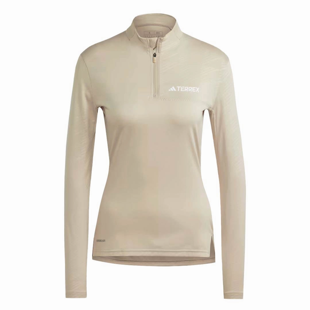 adidas - Women's Terrex Multi Half Zip Long Sleeve Top (HZ6265) Stretch Enhanced Mobility Zones Thermal Insulated