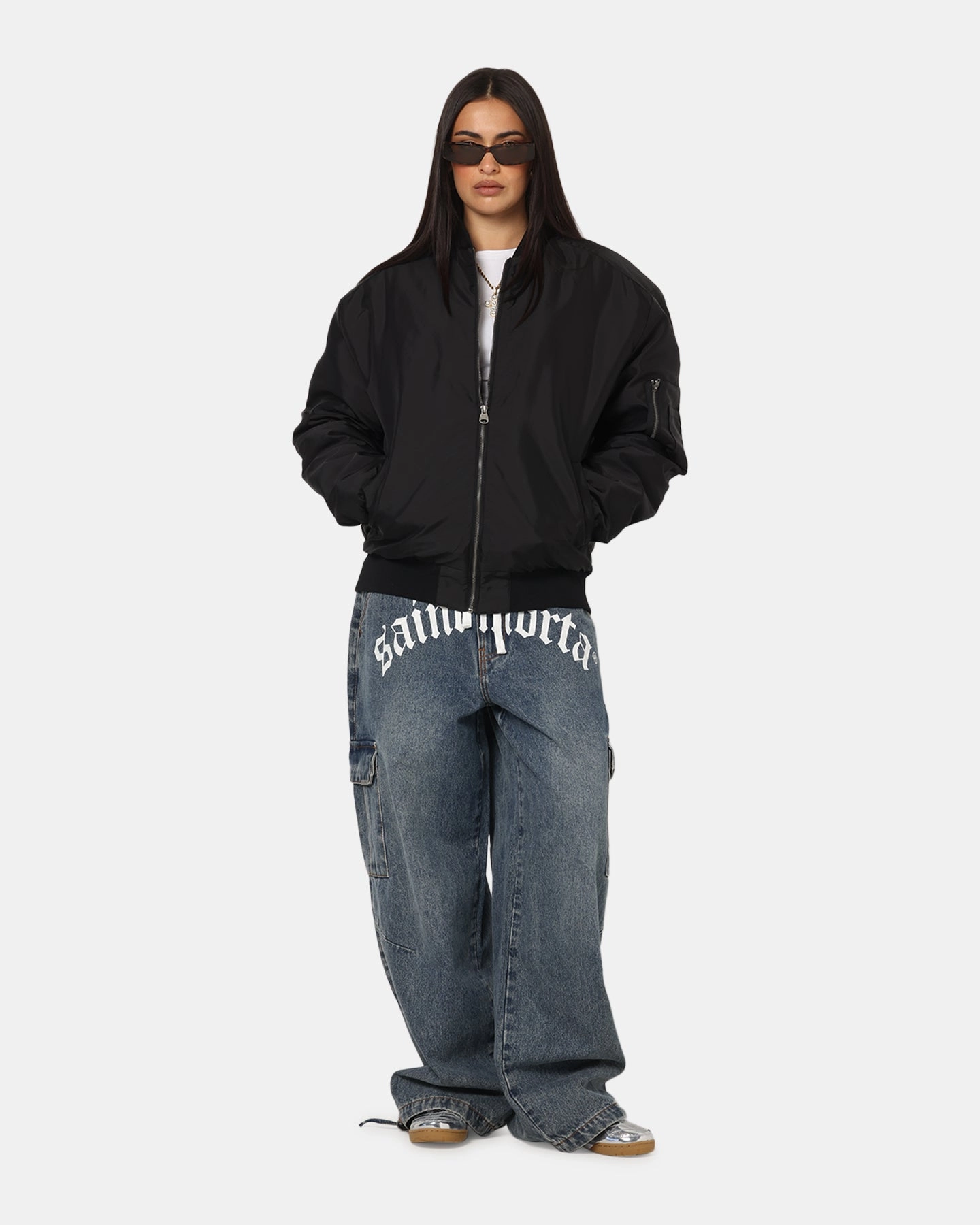 HybridLayerCompatibility Saint Morta Gothic Noir Bomber Jacket Black