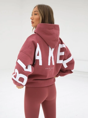 Streetwear Style Isabel Hoodie - Berry