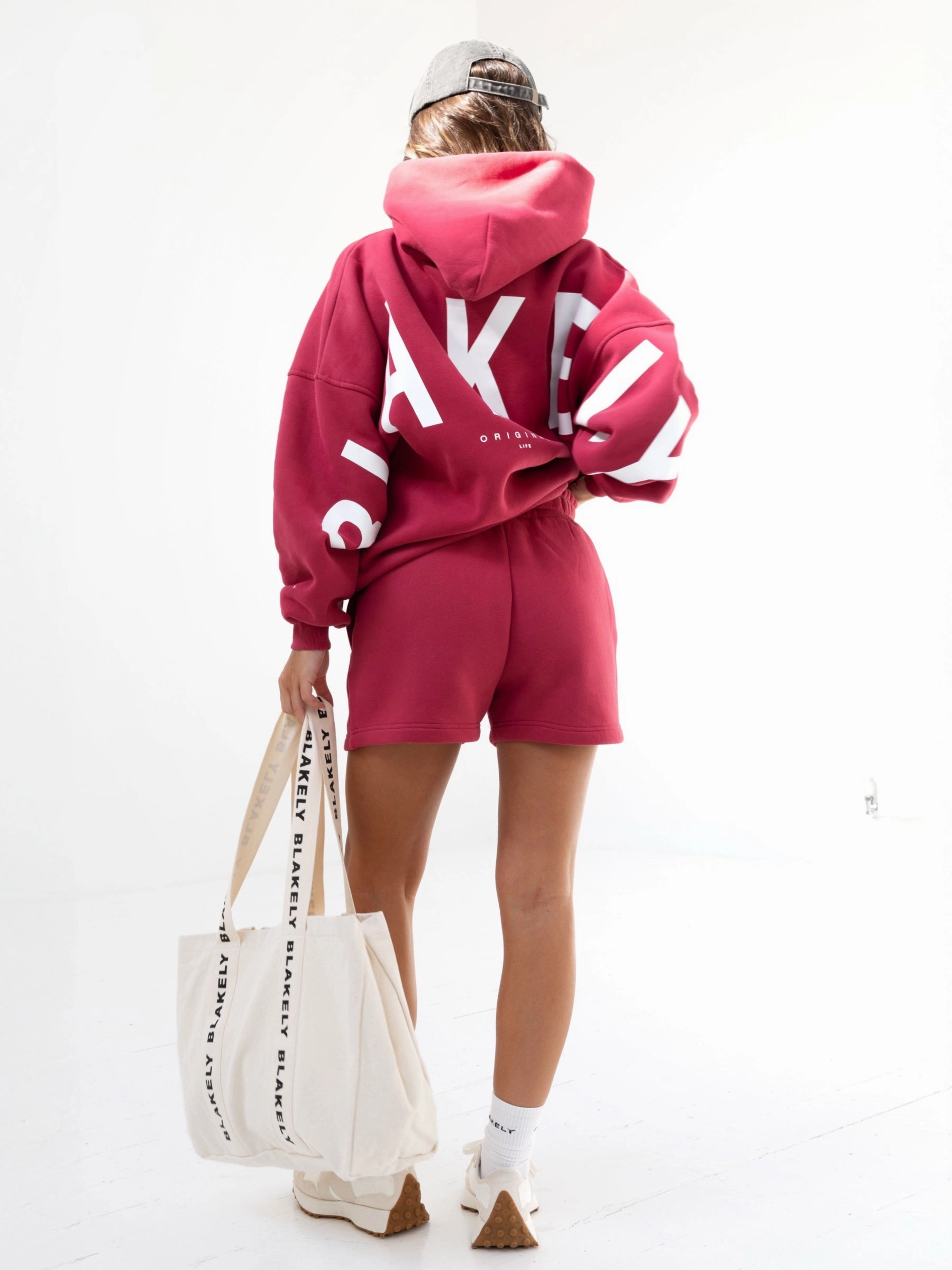 Isabel Oversized Hoodie - Deep Pink Comfort Fit school setting