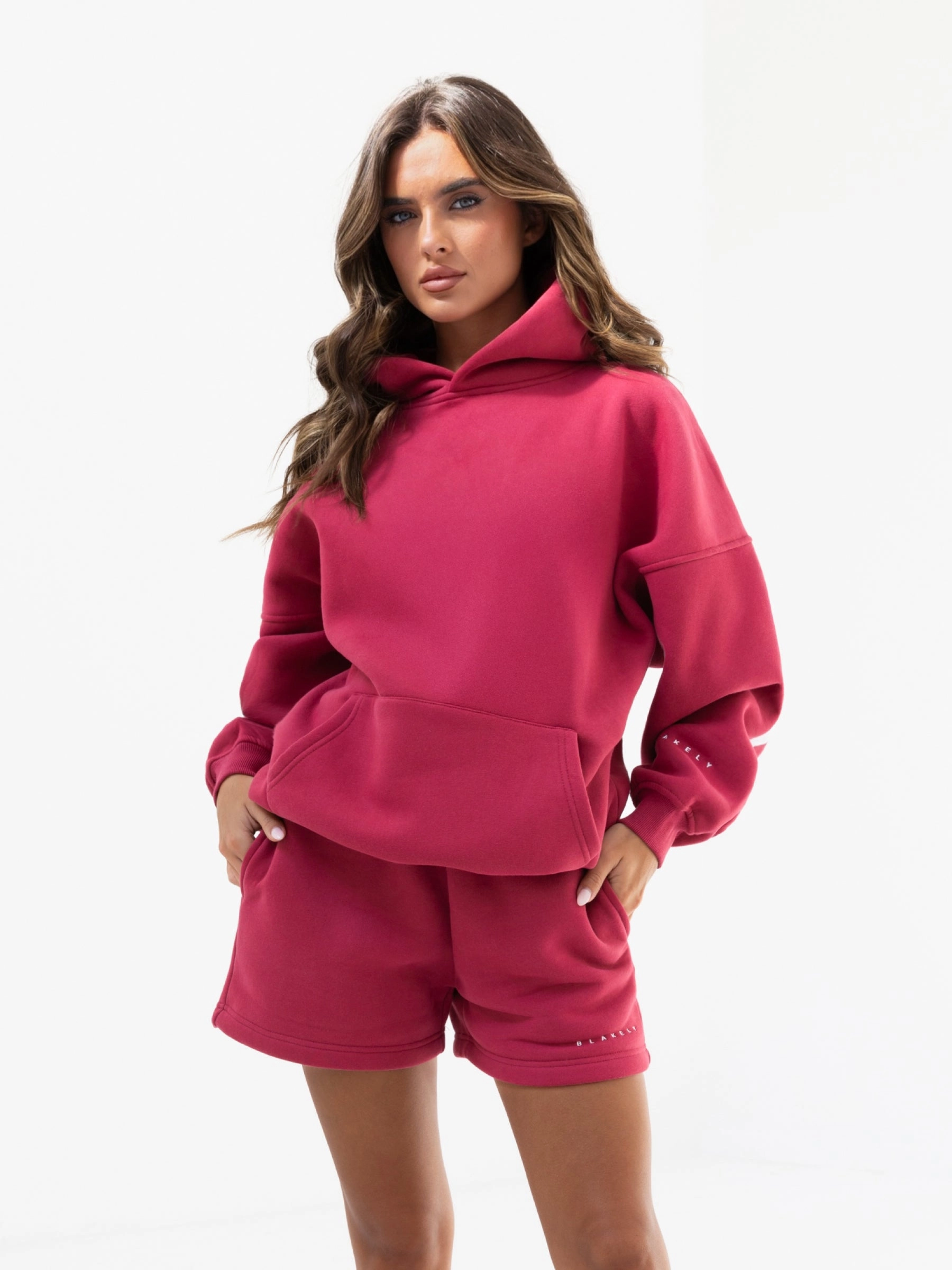 Isabel Oversized Hoodie - Deep Pink Pajama like