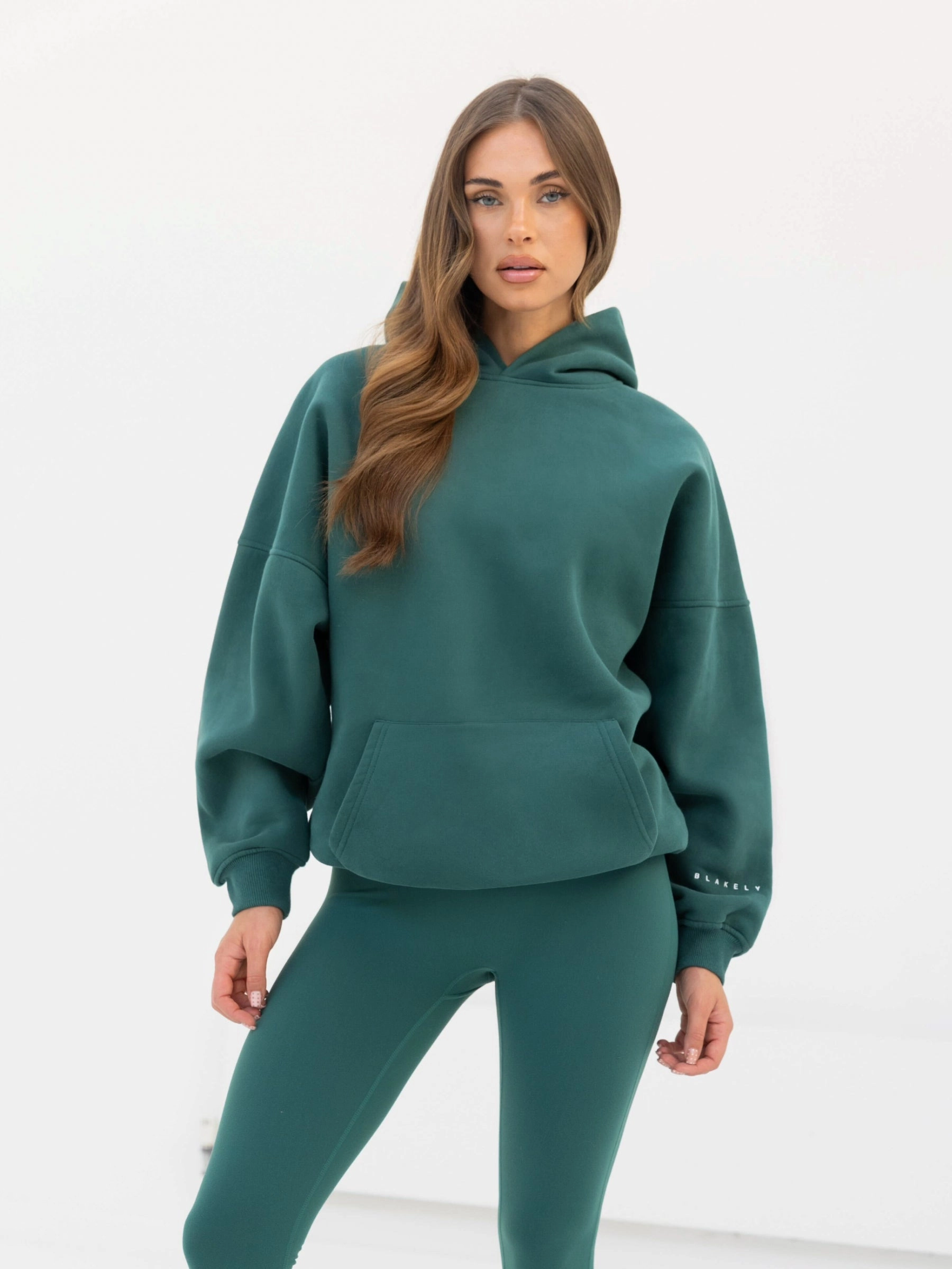 Coastal Style Isabel Oversized Hoodie - Pine Green