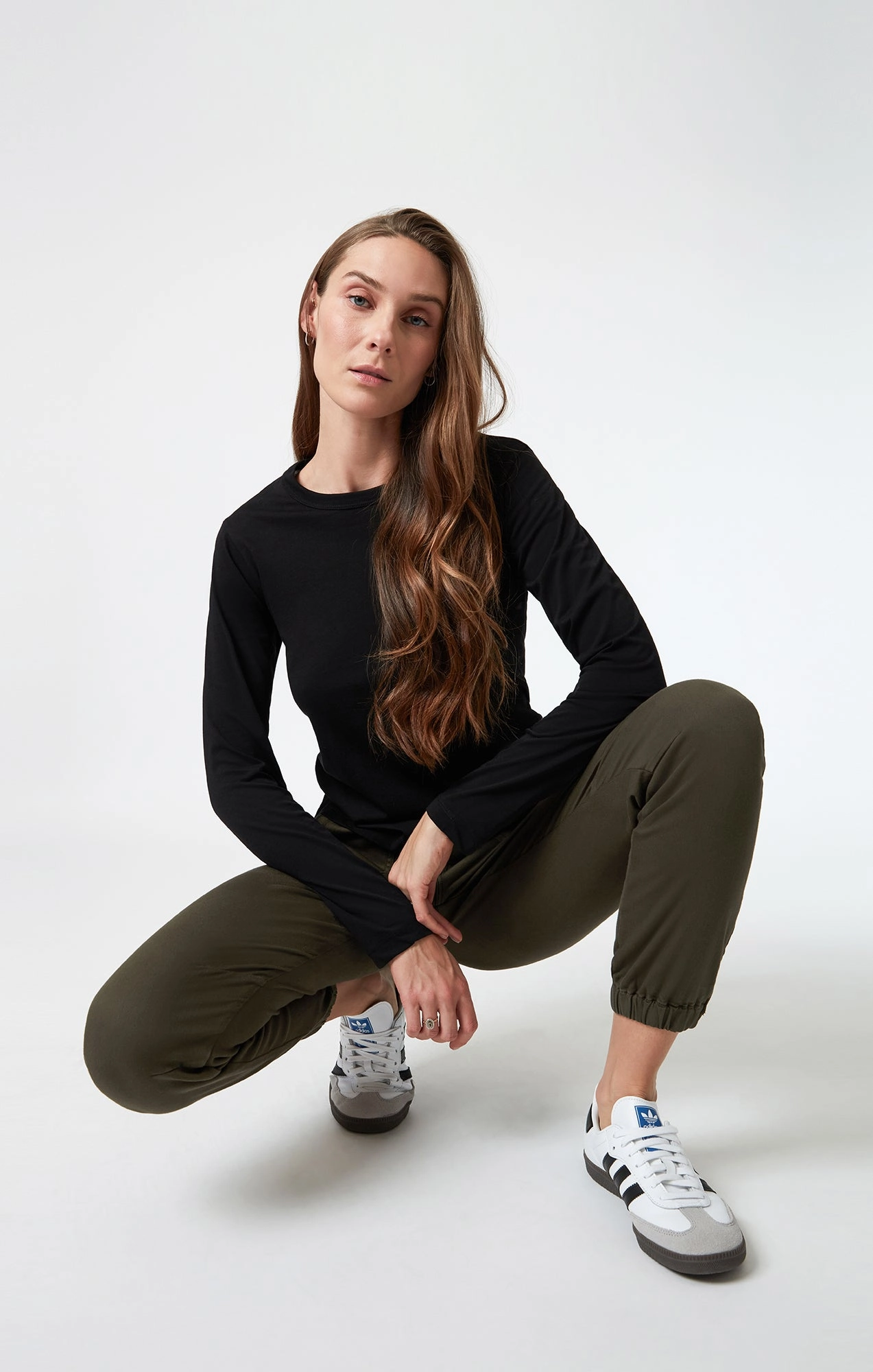 ElasticWaist IVY SLIM CARGO IN DARK GREEN LUXE TWILL