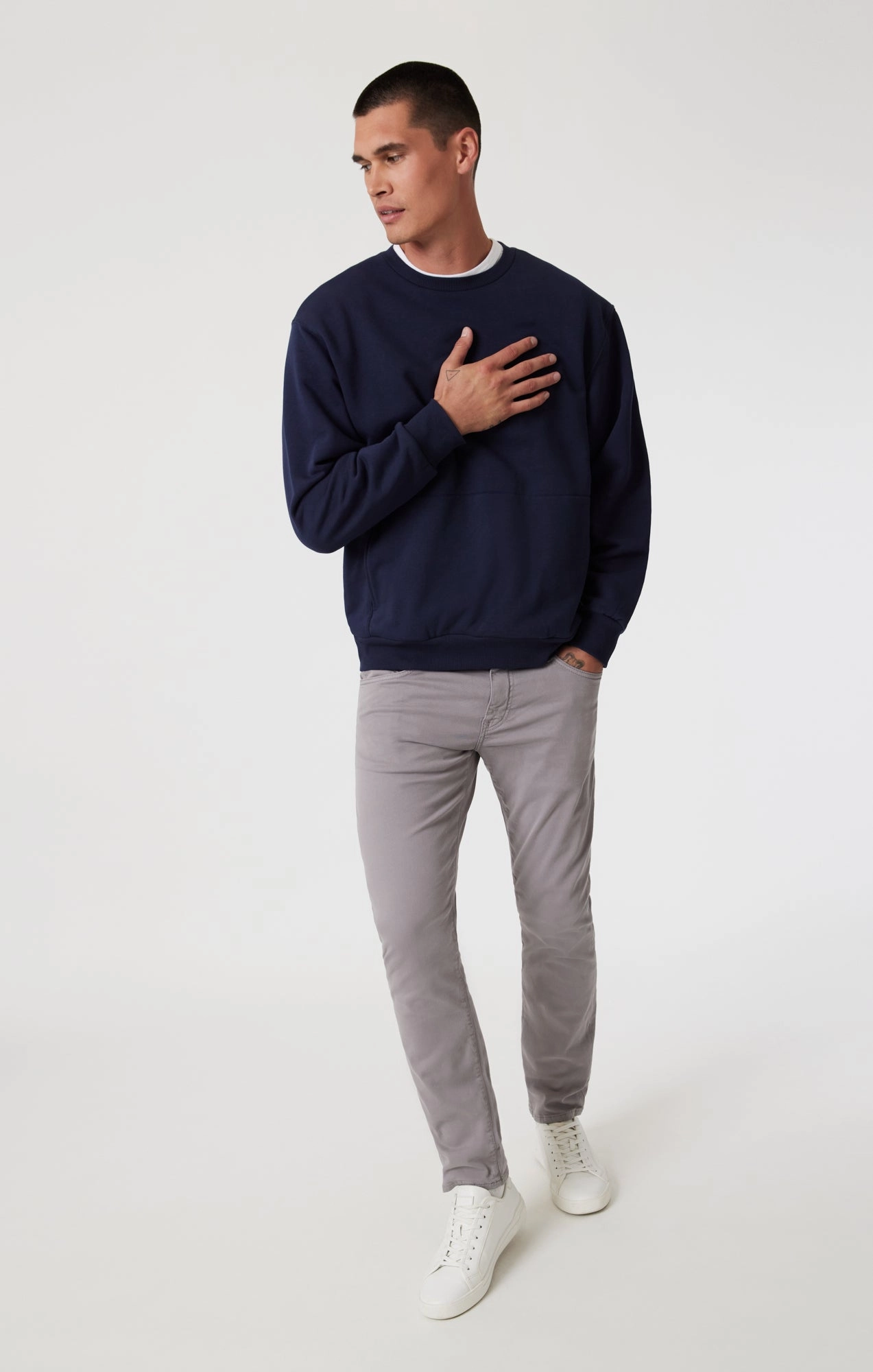 JAKE SLIM LEG IN GRAPHITE TWILL Relaxed Wear MoistureWickingLining