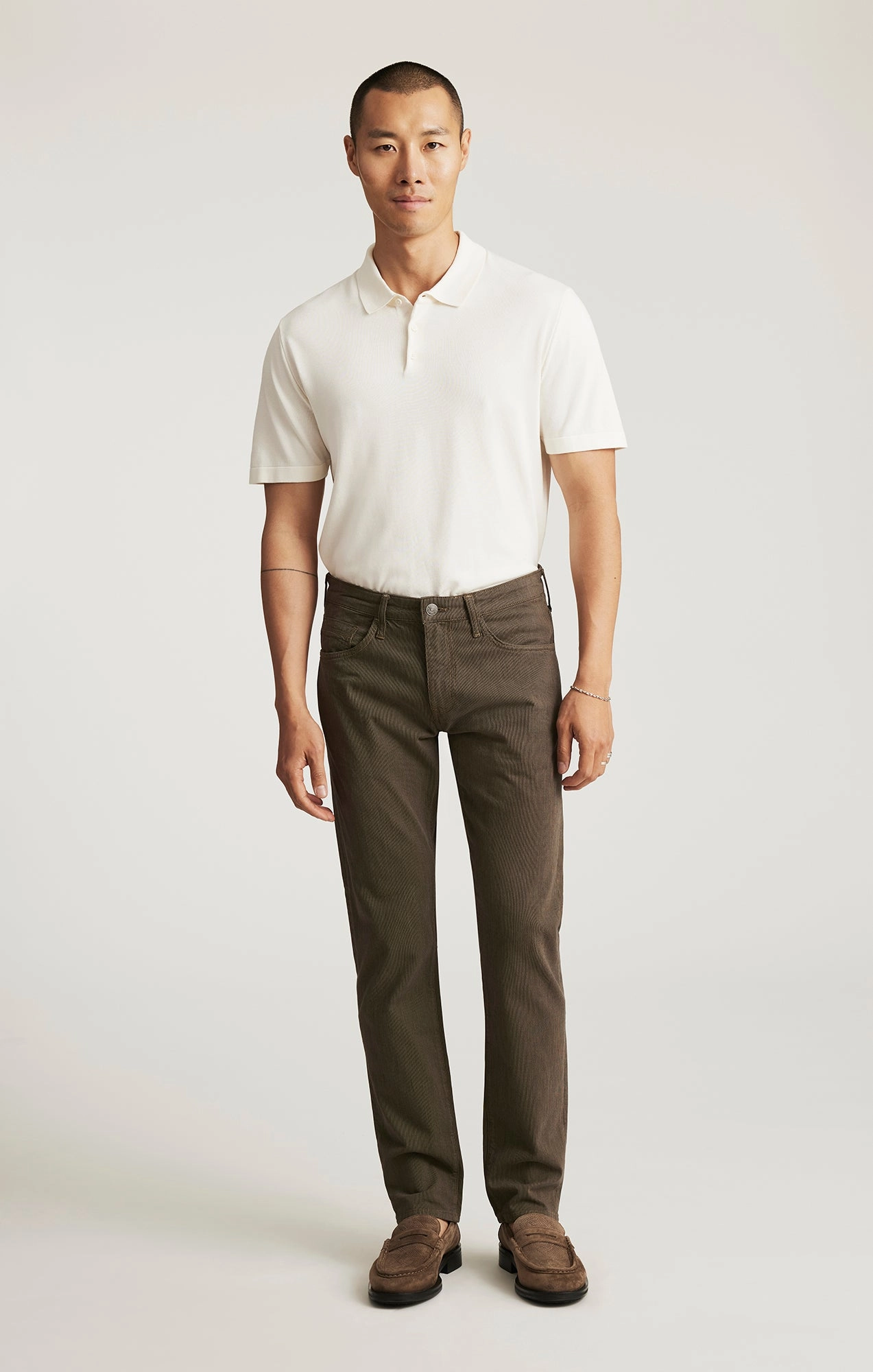 Practical Look JAKE SLIM LEG IN KHAKI STRIPE