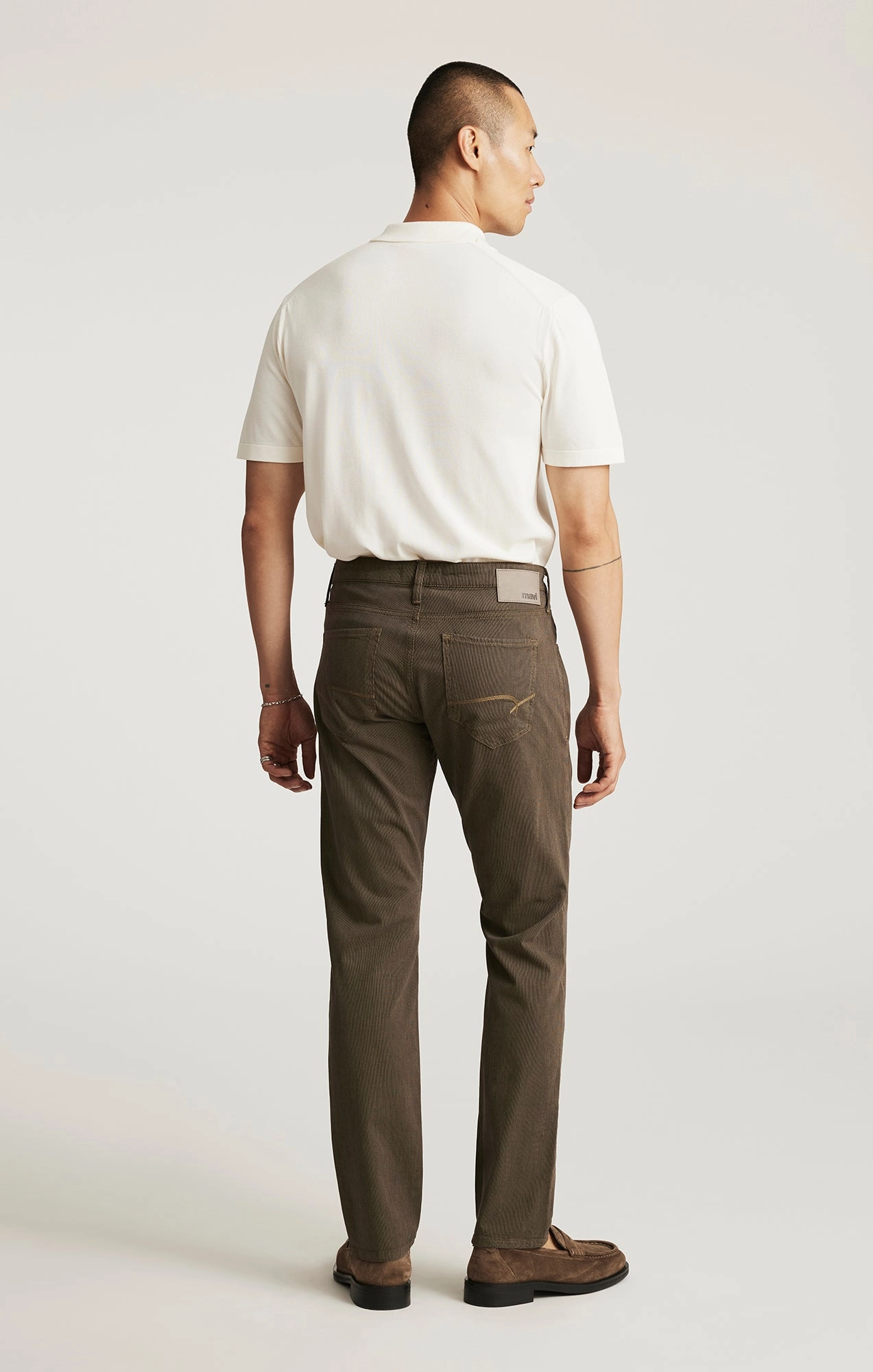 JAKE SLIM LEG IN KHAKI STRIPE Lightweight Material Denim finish