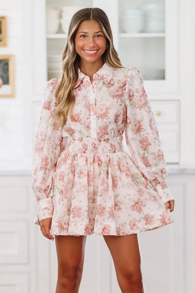 AdjustableHem Jaw Dropping Top and Skort Set - Pink